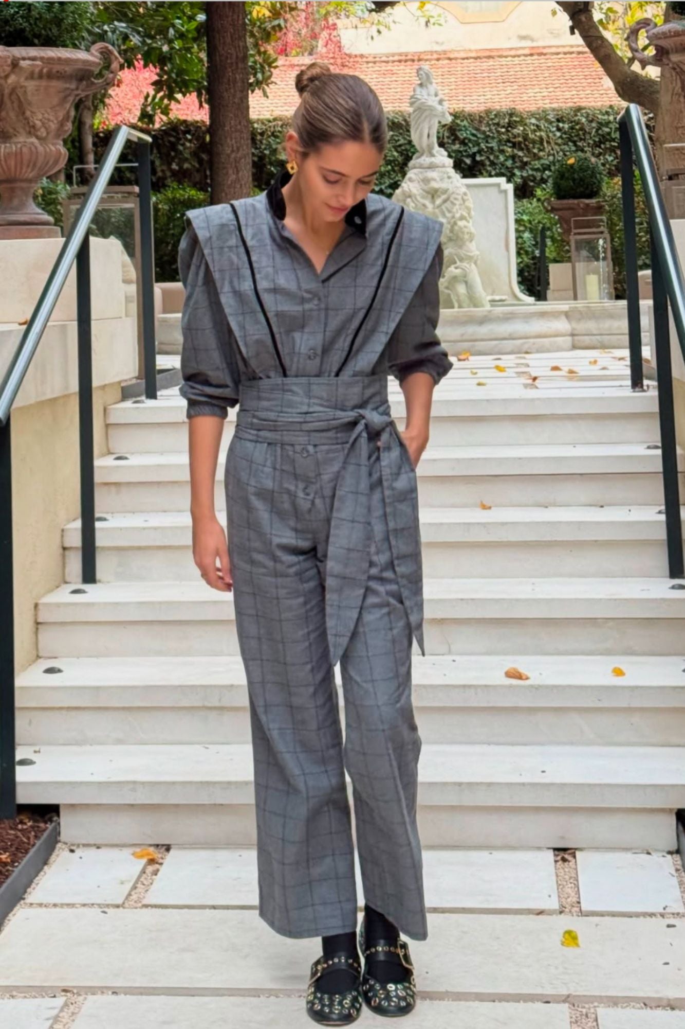 BAILARINA ROCK NEGRO TACHAS 1CM