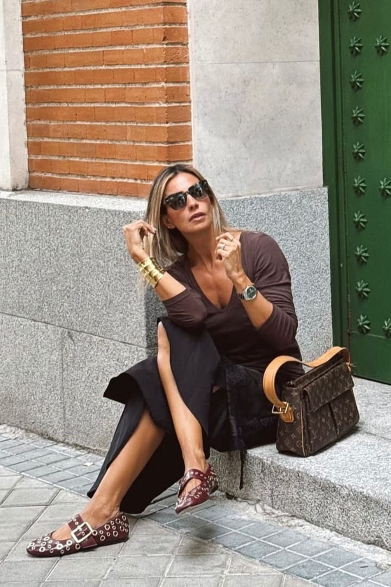 BAILARINA ROCK TACHAS BURDEOS 1CM