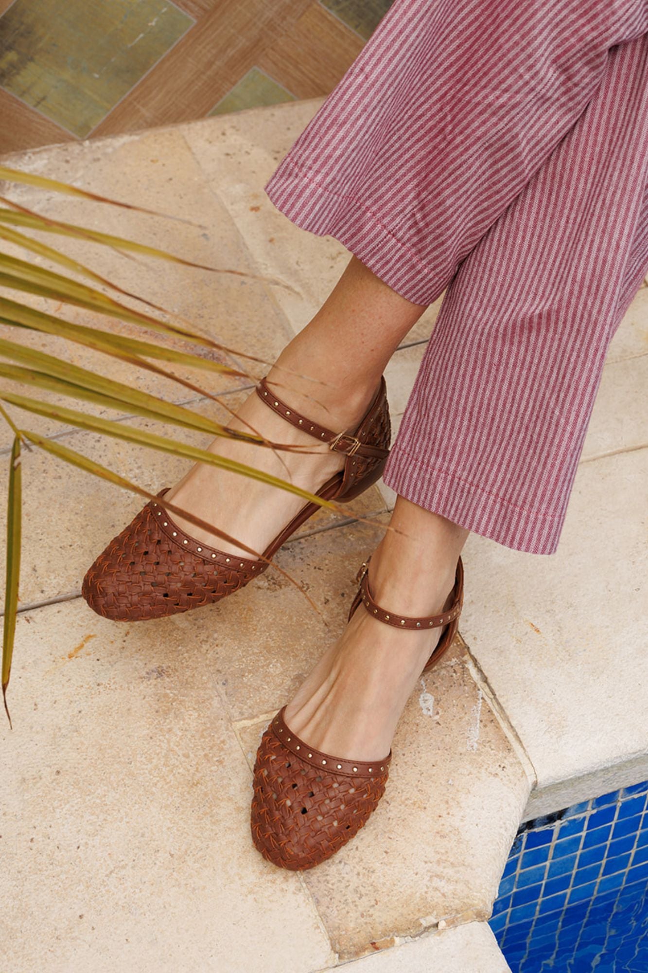 BAILARINA TRENZADA PEPA CUERO 2CM