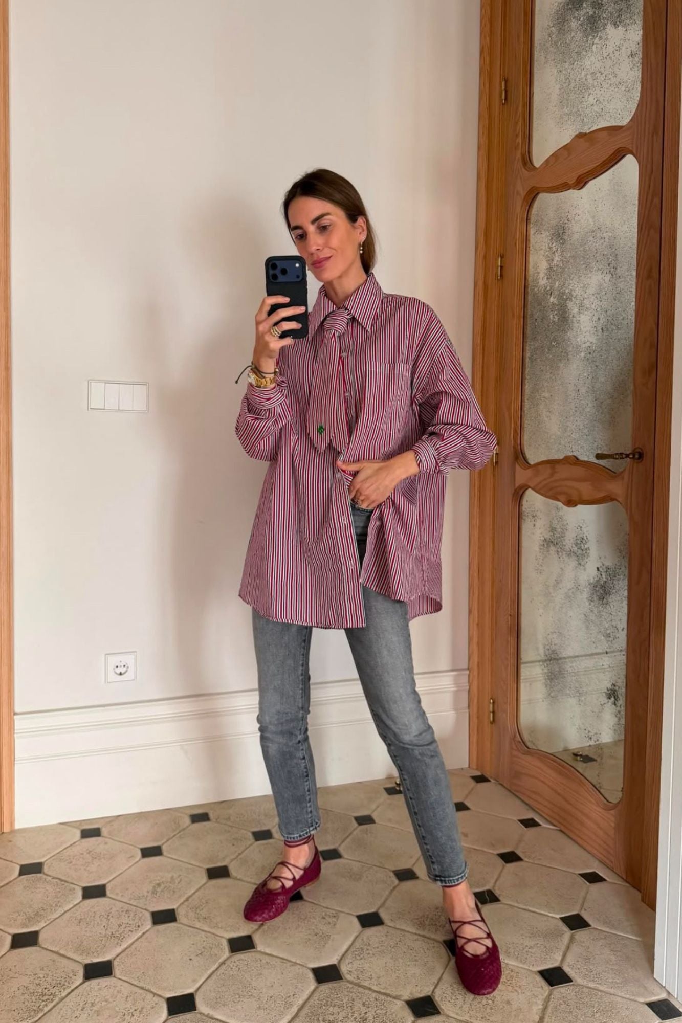 BAILARINA TRENZADA SIENNA BURDEOS 1CM