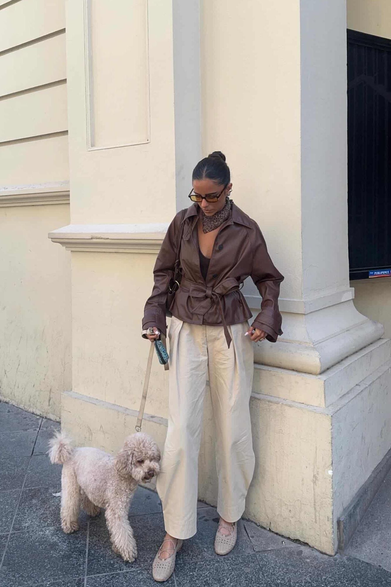 BAILARINA TRENZADA SIENNA TAUPE 1CM