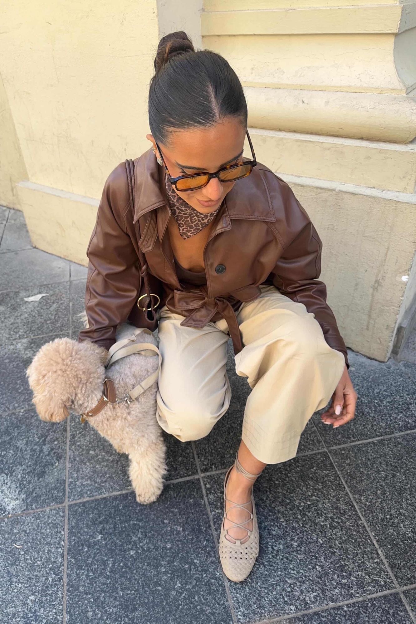 BAILARINA TRENZADA SIENNA TAUPE 1CM