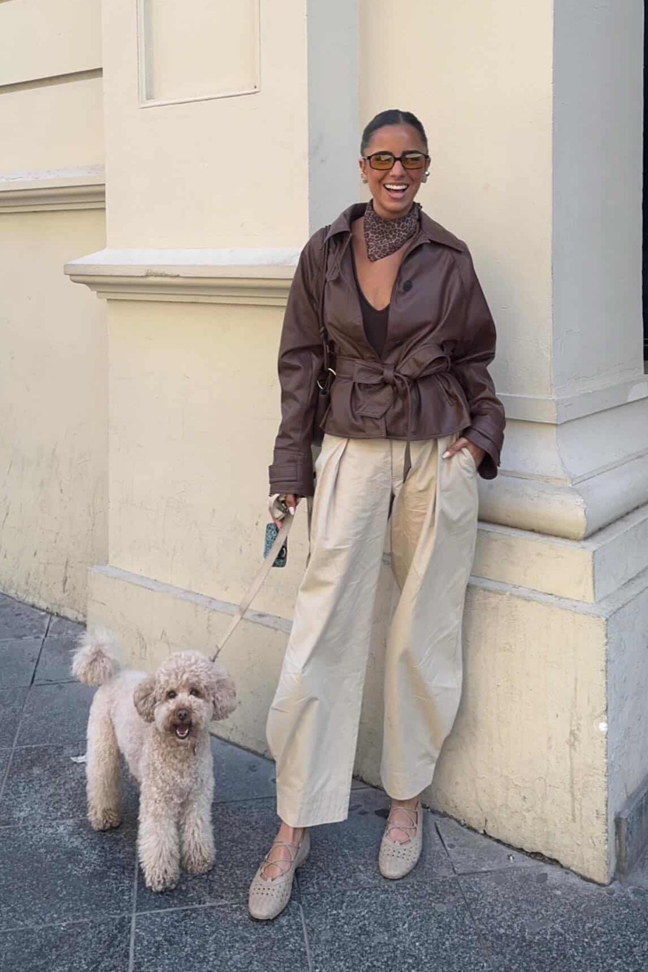 BAILARINA TRENZADA SIENNA TAUPE 1CM