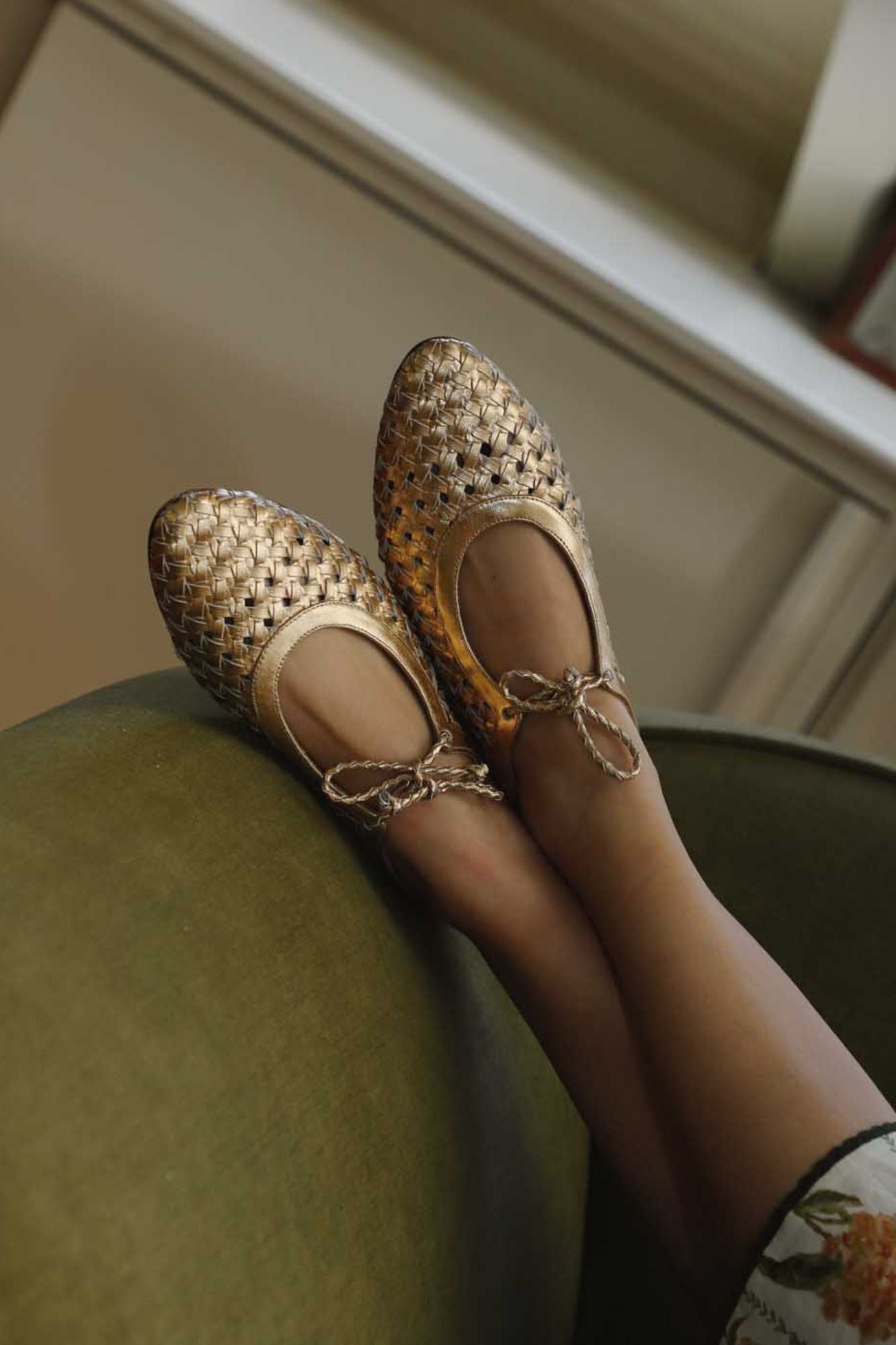 BAILARINA TRENZADA SOFIA ORO 1CM