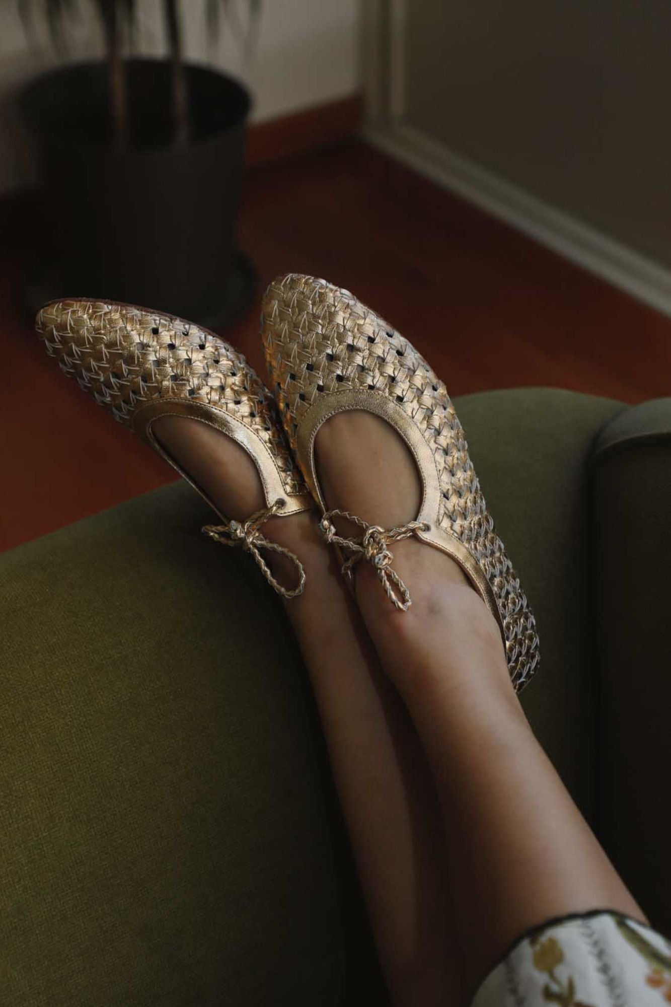 BAILARINA TRENZADA SOFIA ORO 1CM