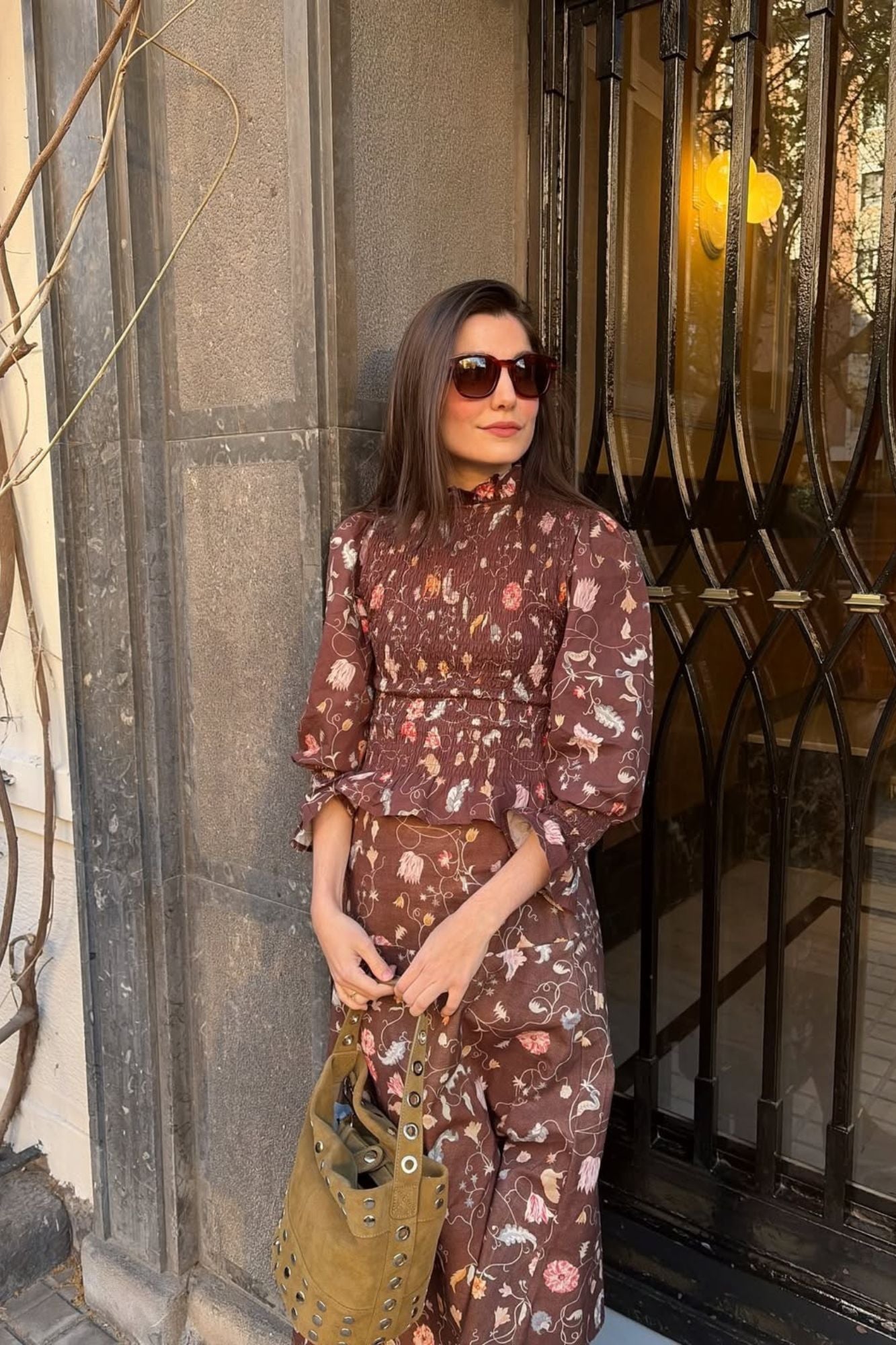 BUCKET BAG MINI STUDS TOASTED SUEDE