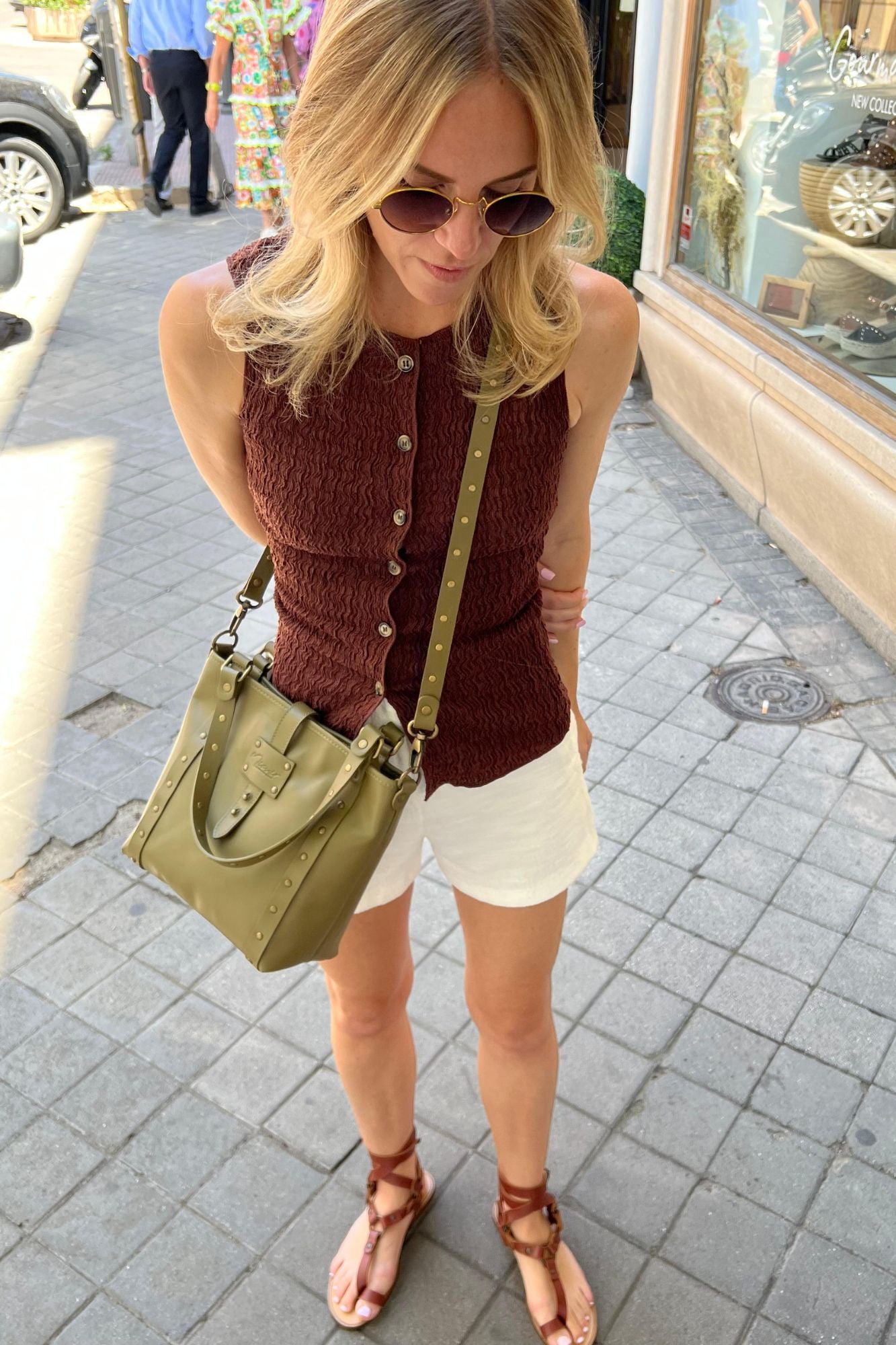 BOLSO MINI SHOPPER VERDE MATCHA