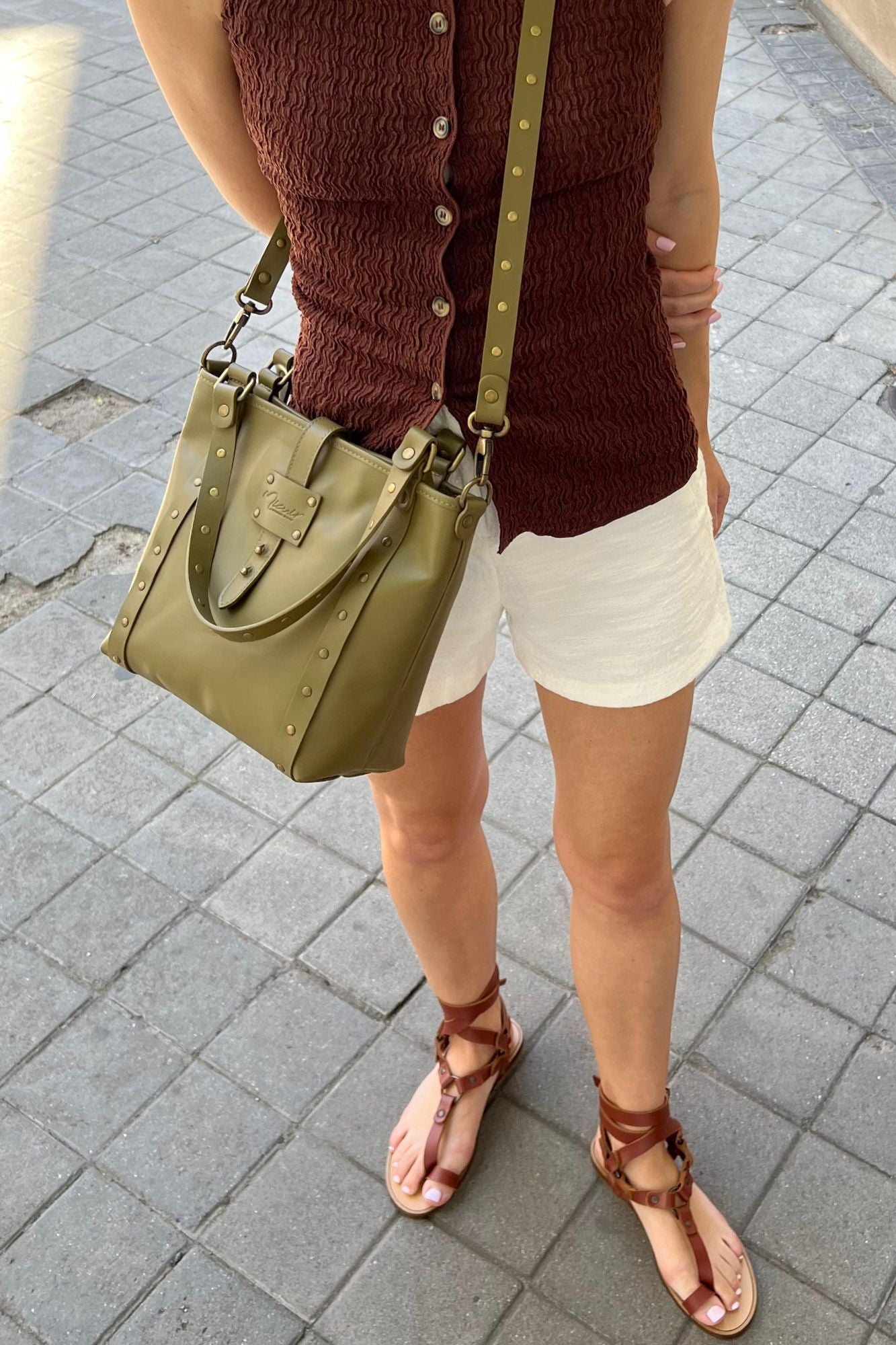 BOLSO MINI SHOPPER VERDE MATCHA