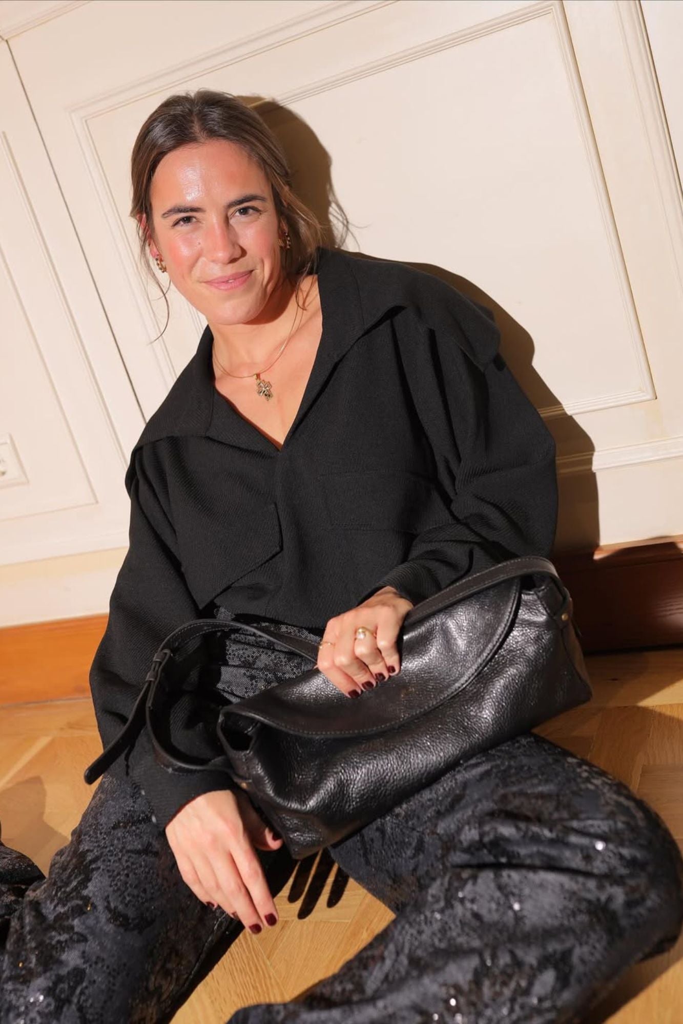 BOLSO BAGUETTE NEGRO