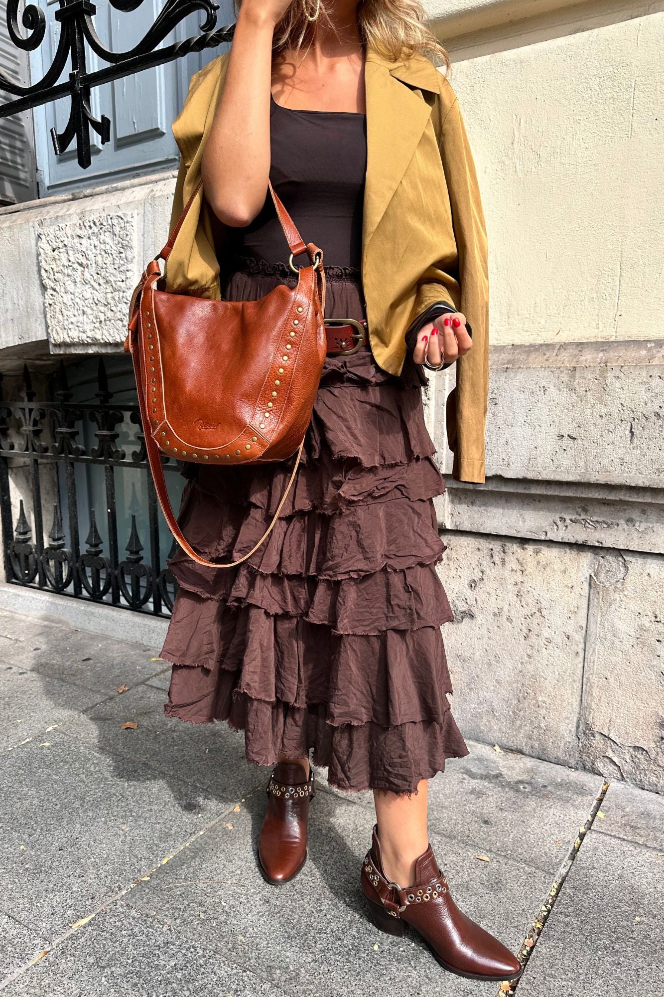 LEATHER HOBO BAG