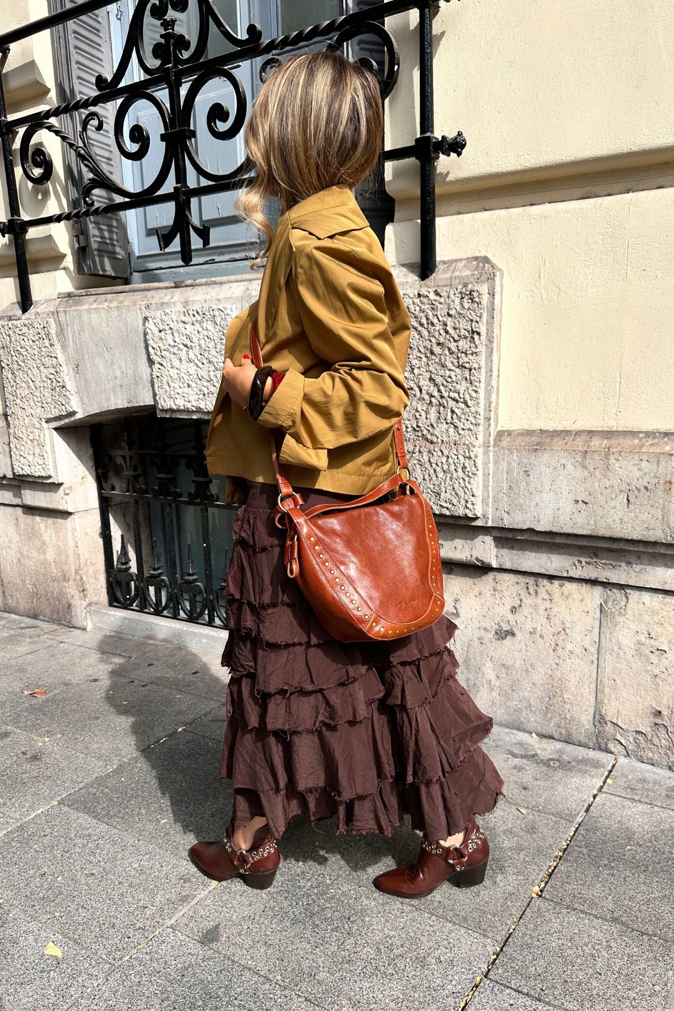LEATHER HOBO BAG