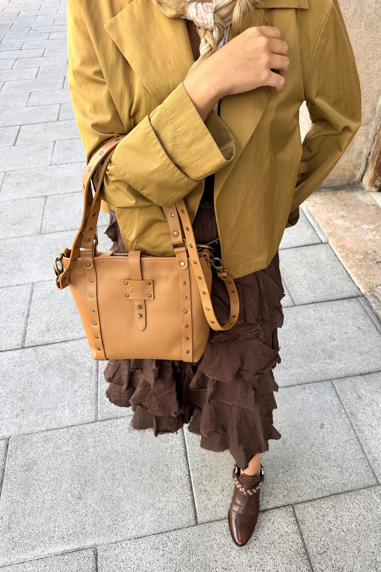 BOLSO SHOPPER MINI TOSTADO
