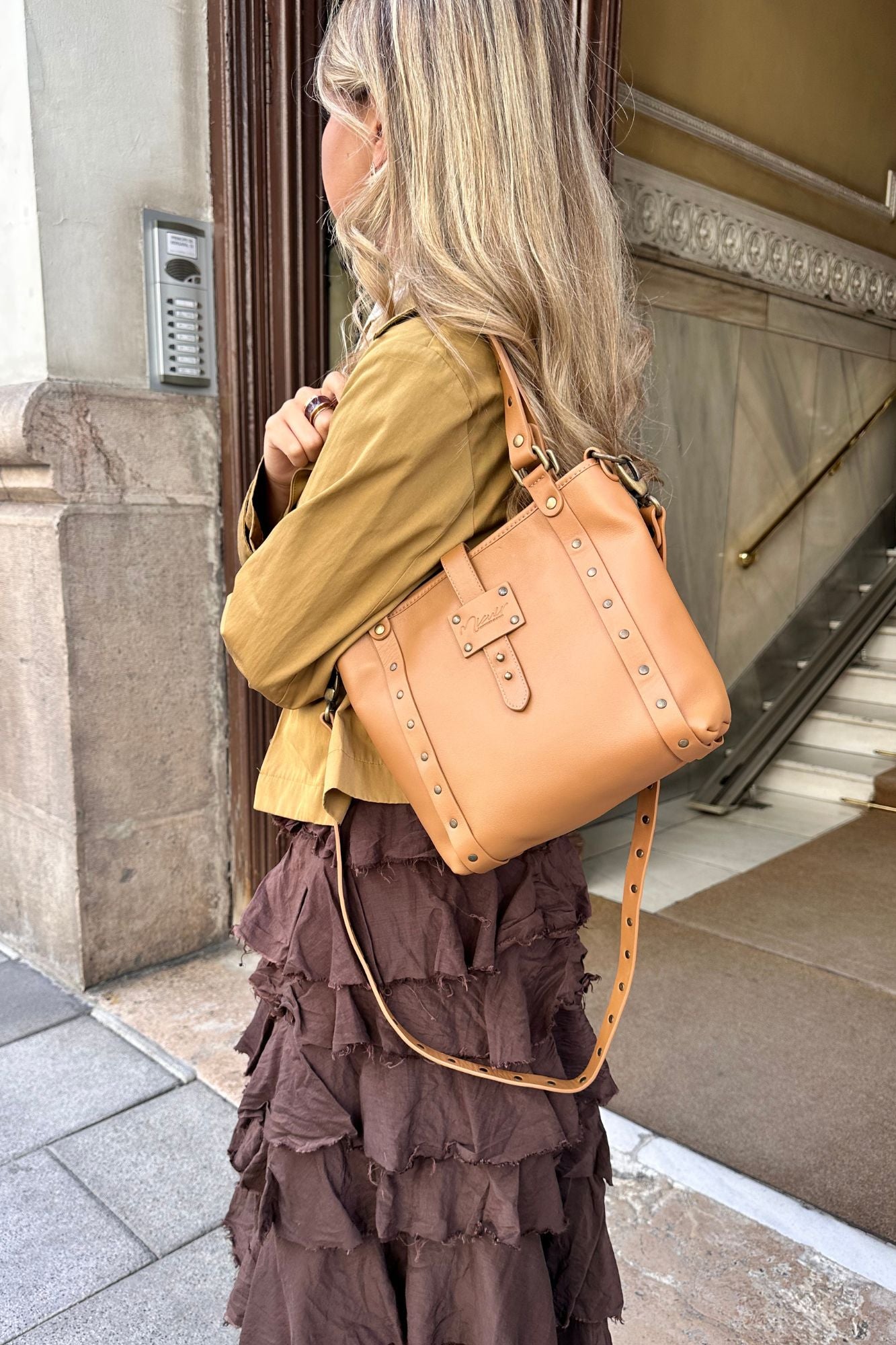BOLSO SHOPPER MINI TOSTADO