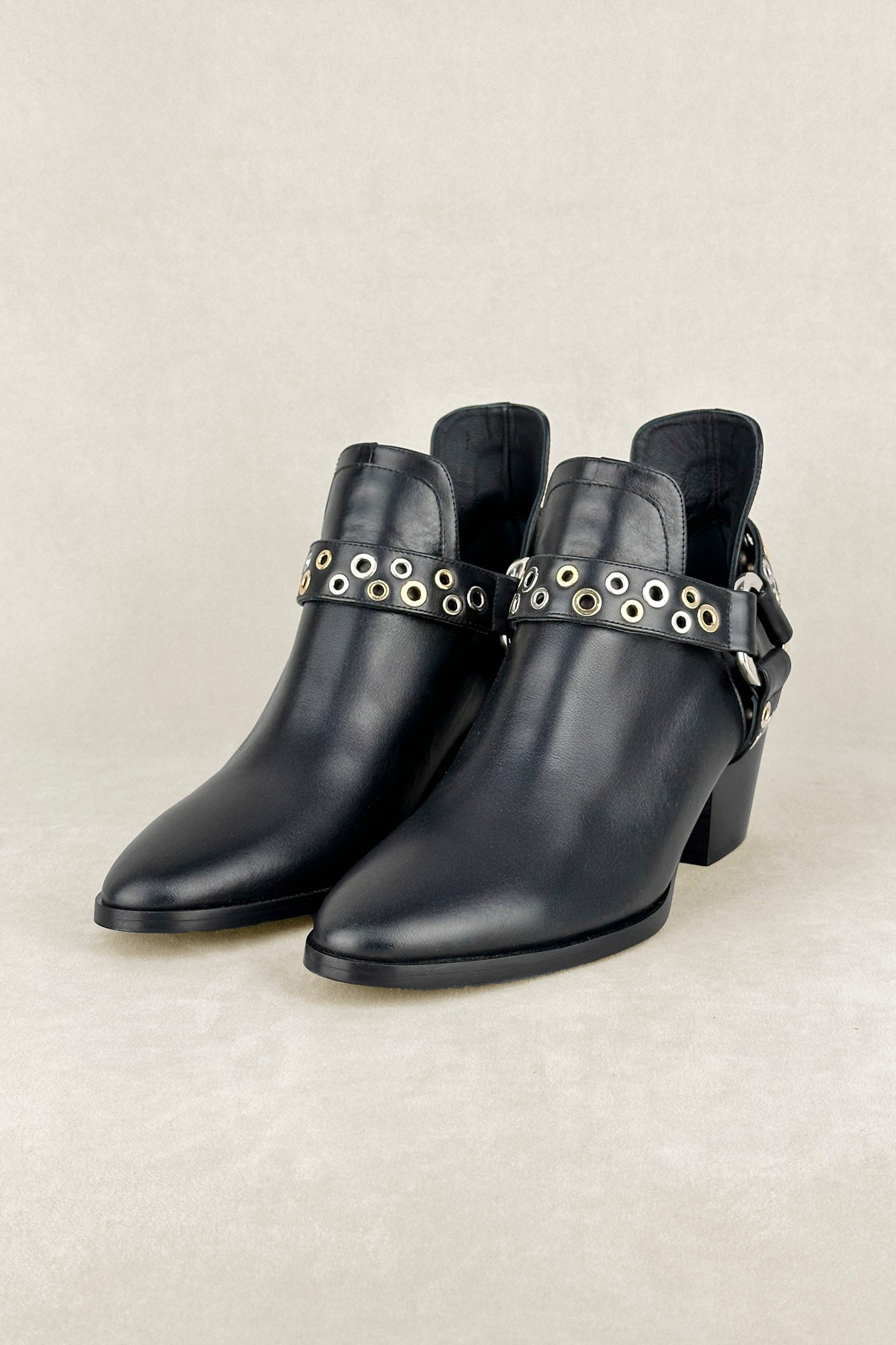 BOTIN ROCK NEGRO 6CM
