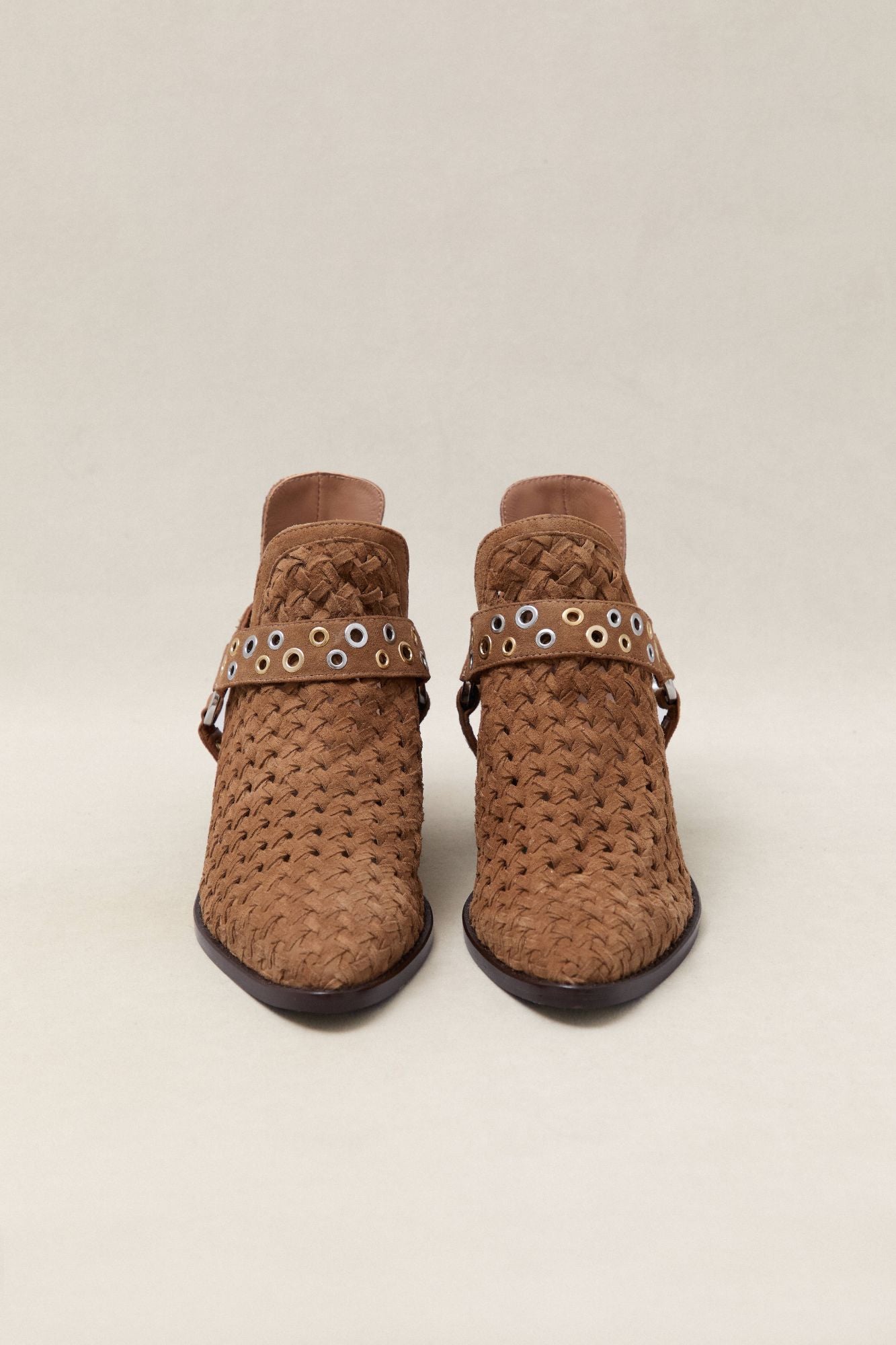 BOTIN ROCK TRENZADO TOSTADO 4CM