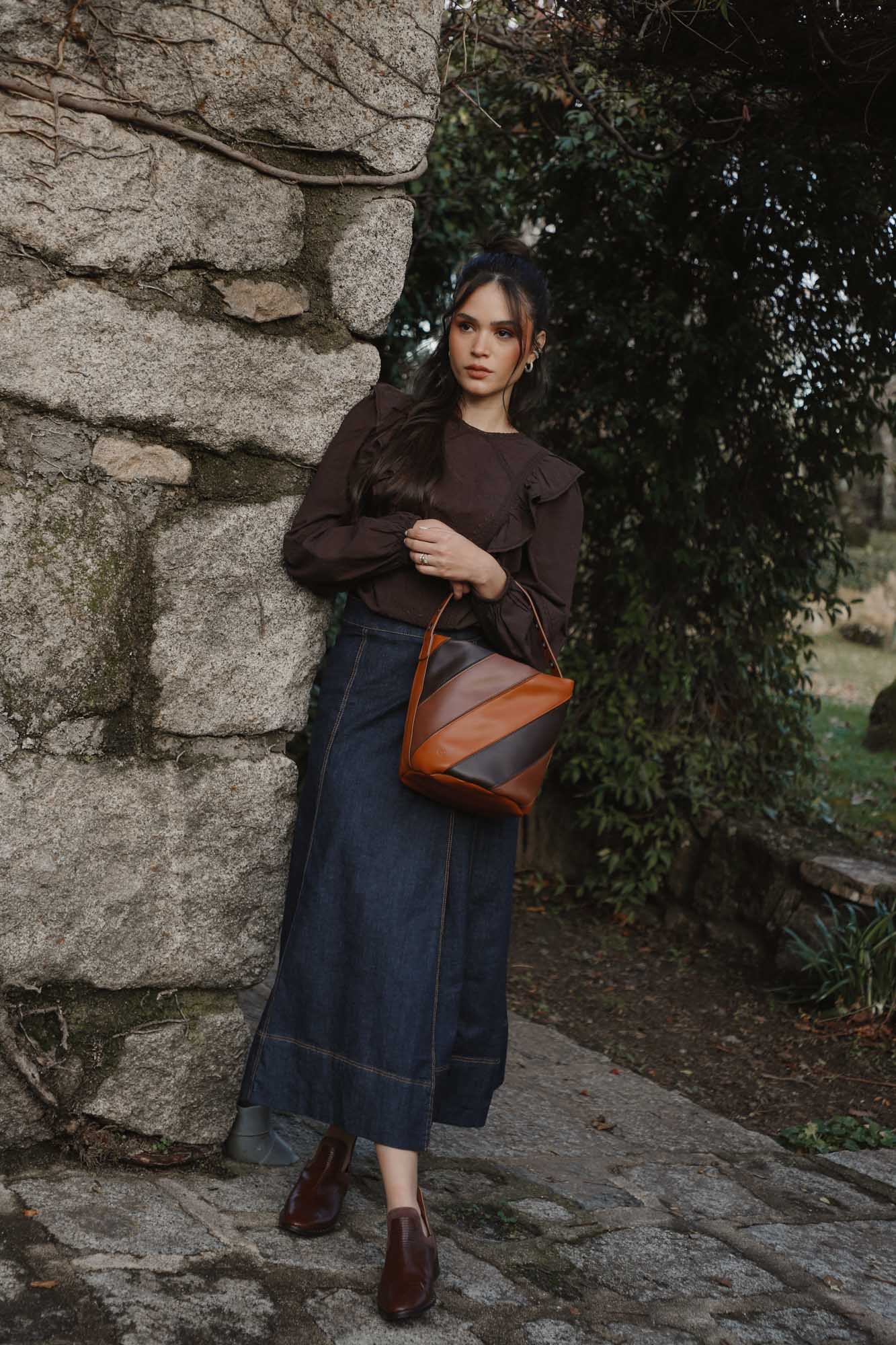 BOTIN SABELA TEJUS CARAMELO 4CM