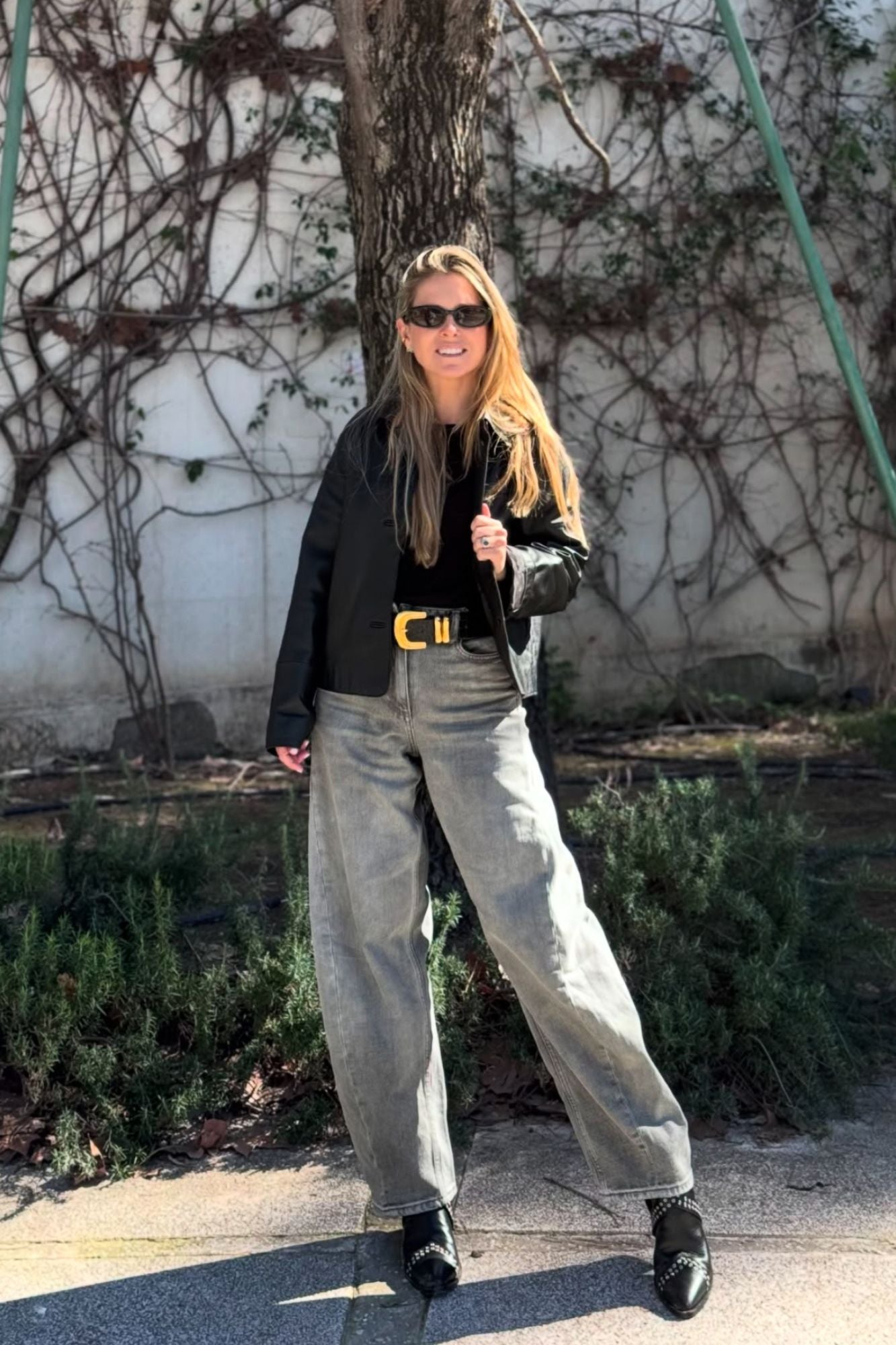 BOWIE BLACK 7CM HEEL