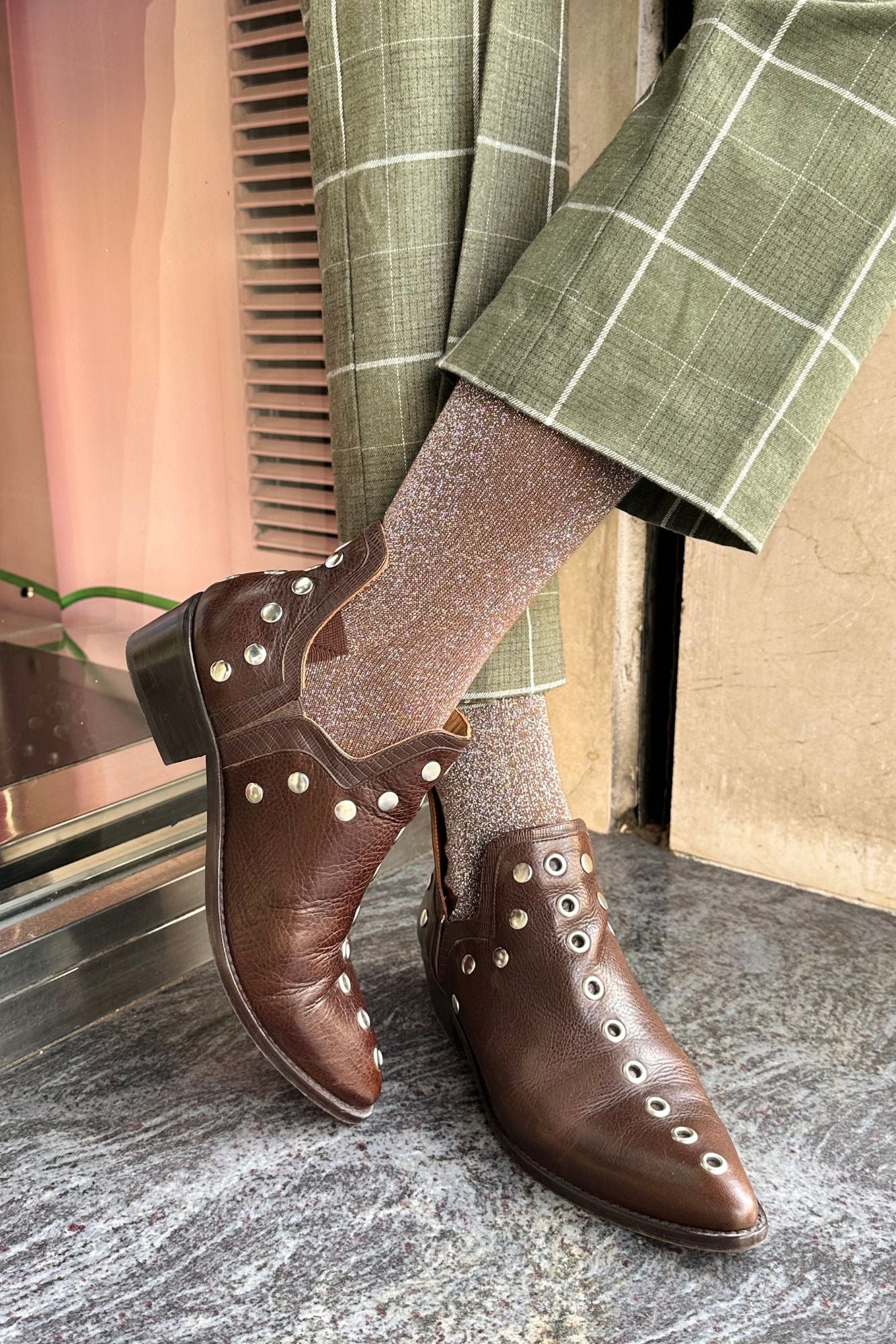 CALCETINES GLITTER CHOCOLATE