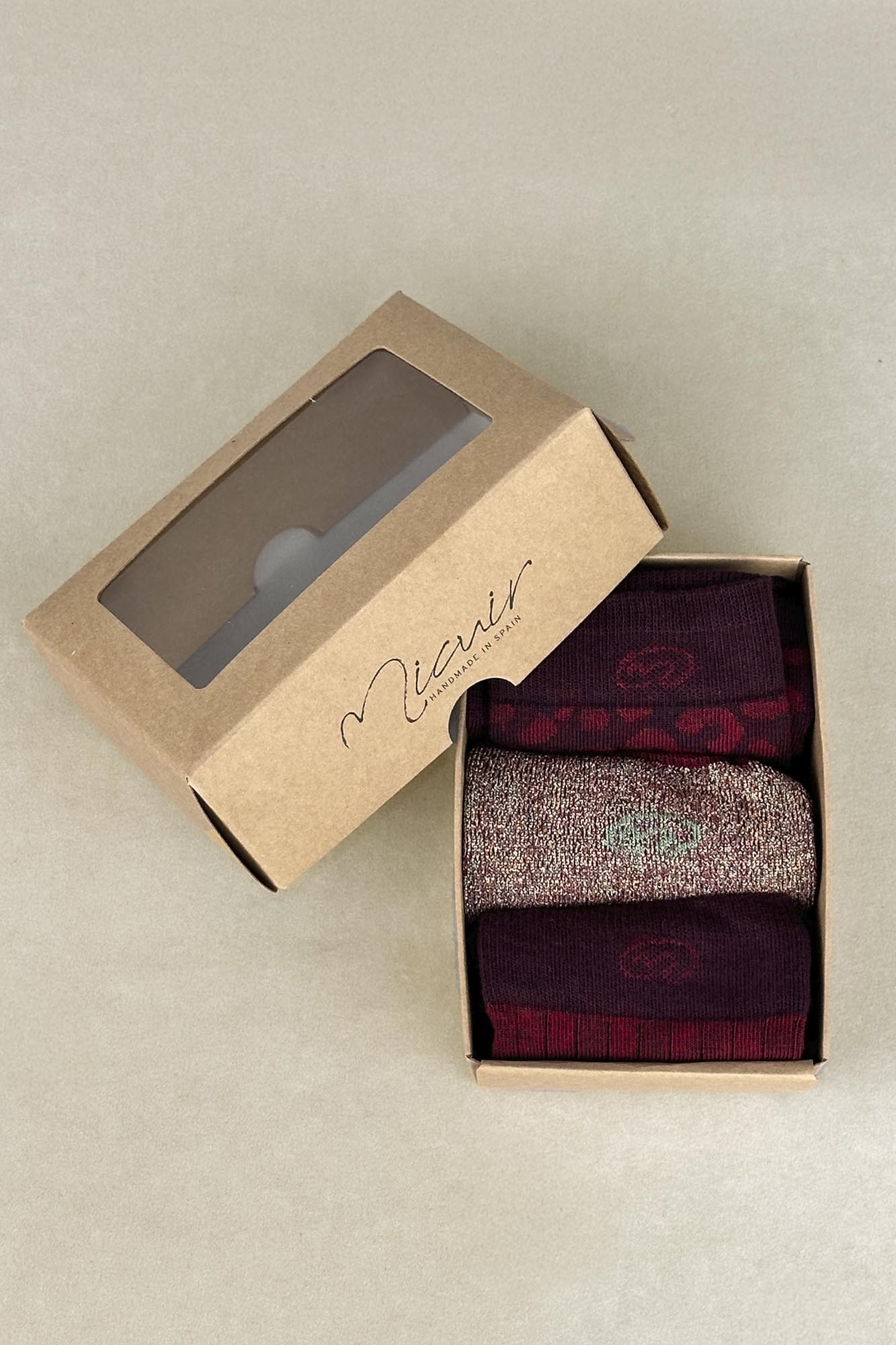 PACK 3 CALCETINES BURDEOS