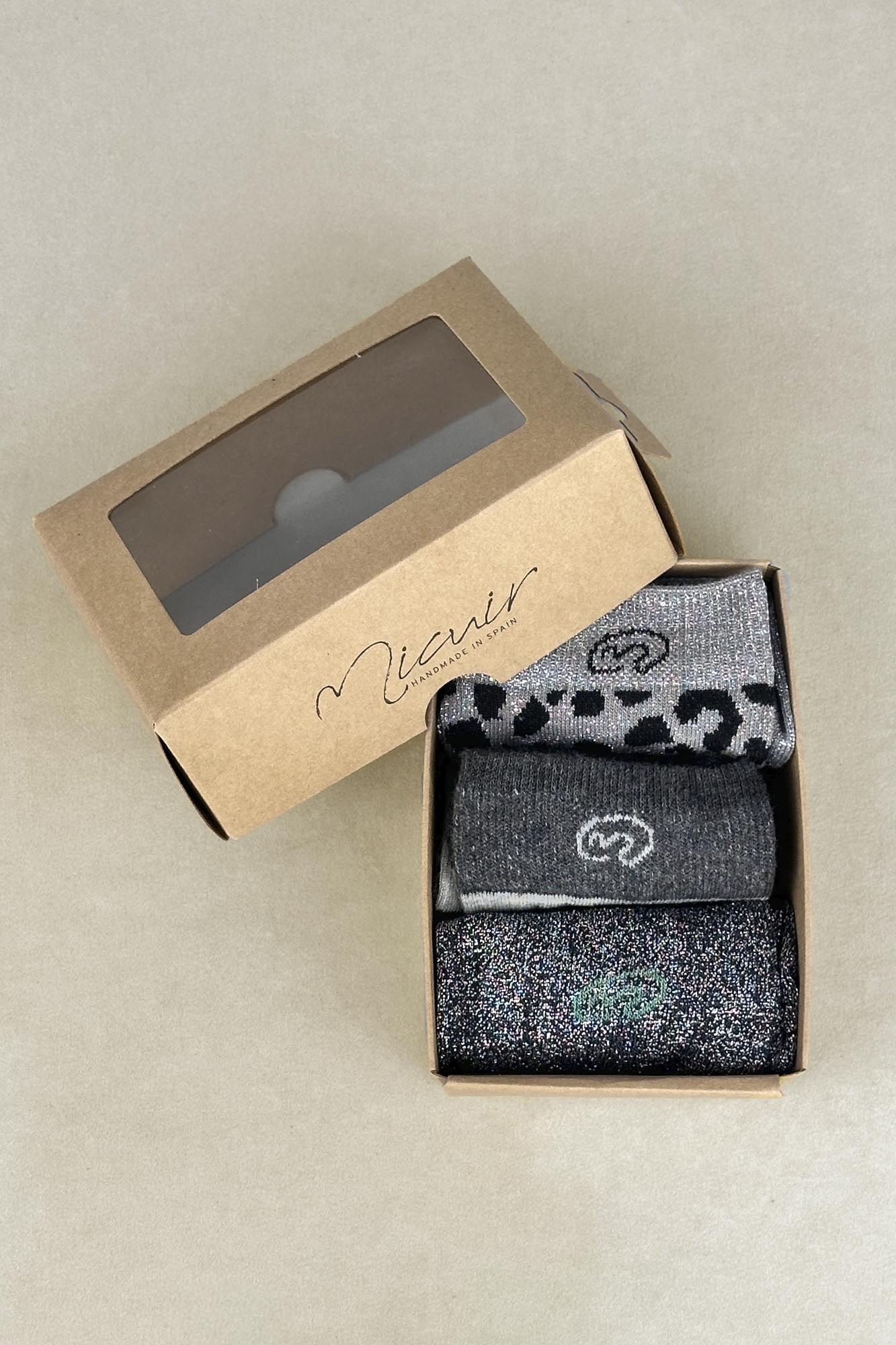 PACK 3 CALCETINES PLATA