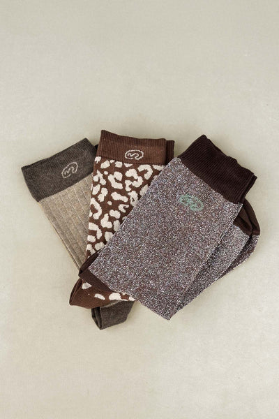 PACK 3 CALCETINES CHOCOLATE