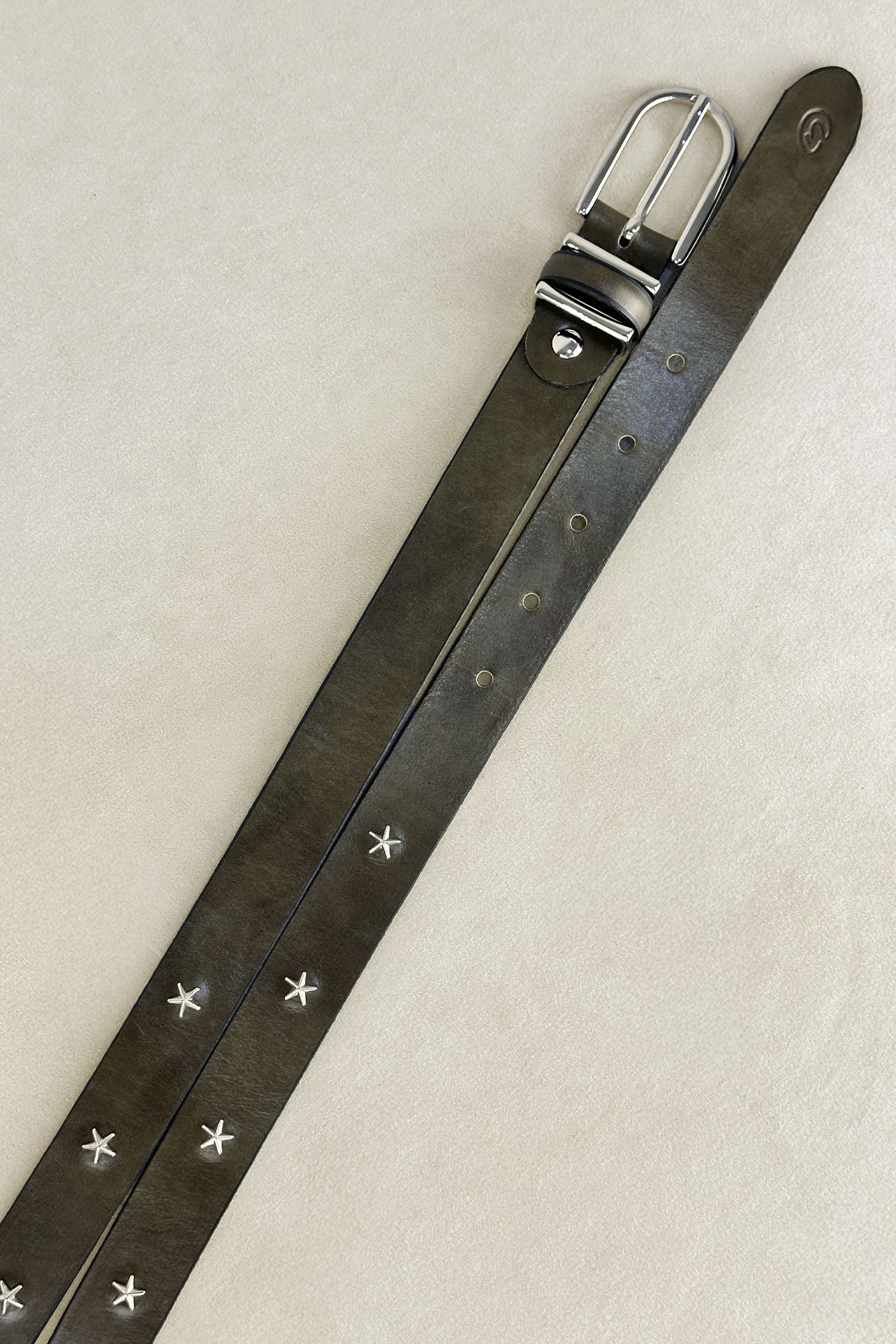 CINTURON FINO STARS KHAKI