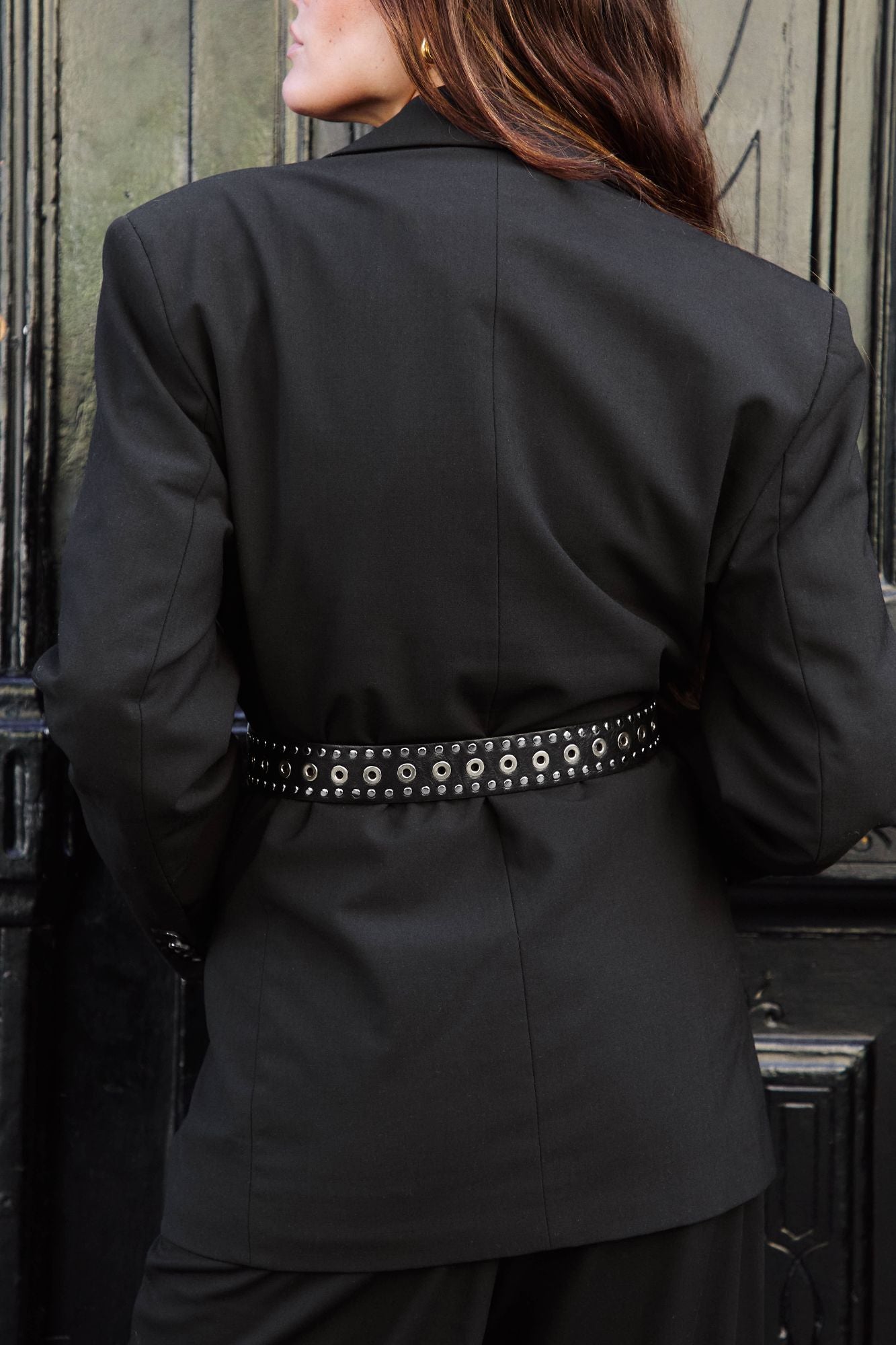 CINTURON ROCKER NEGRO TACHAS