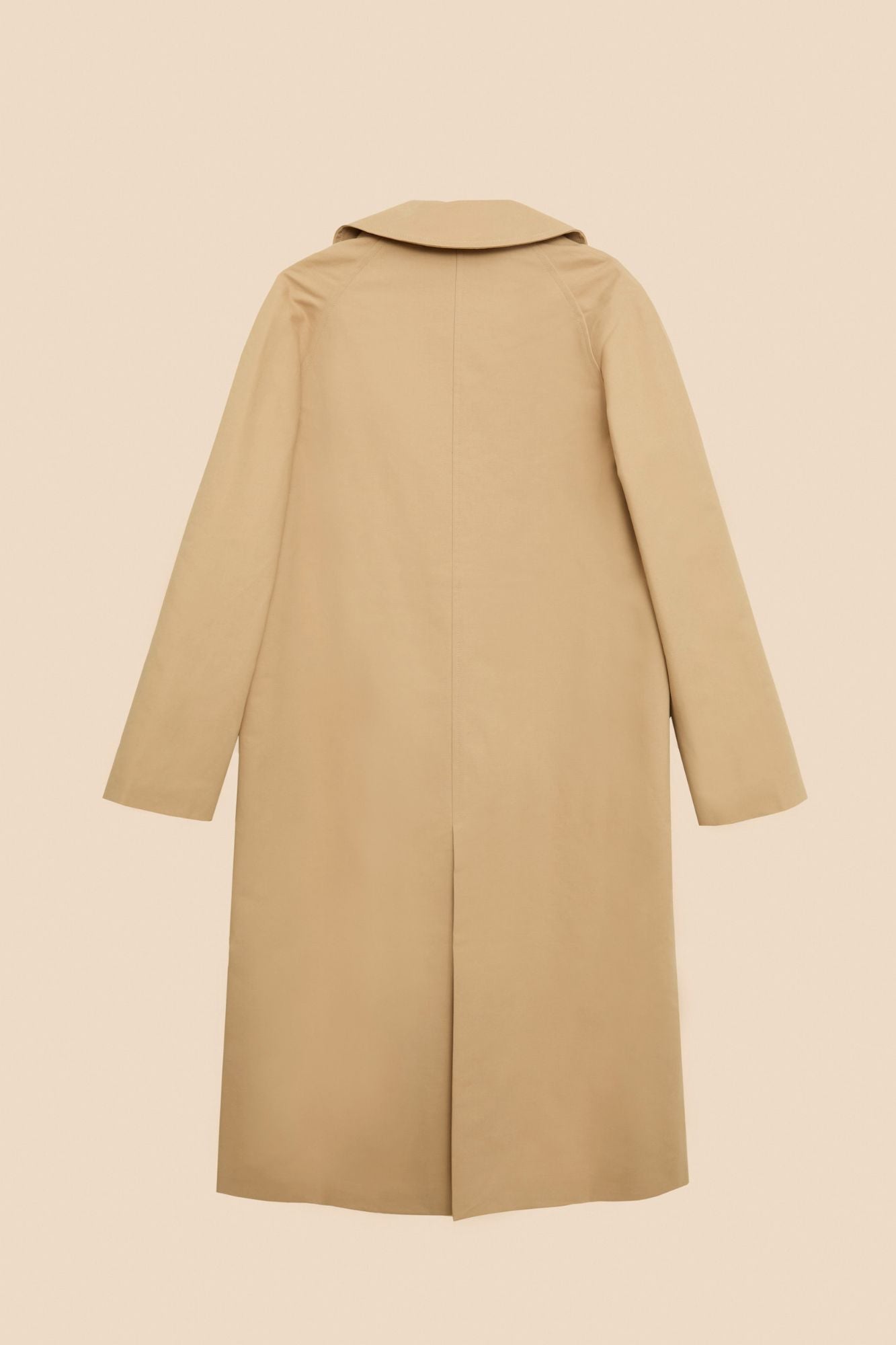 CAMEL GABARDINE BRAIDED COLLAR