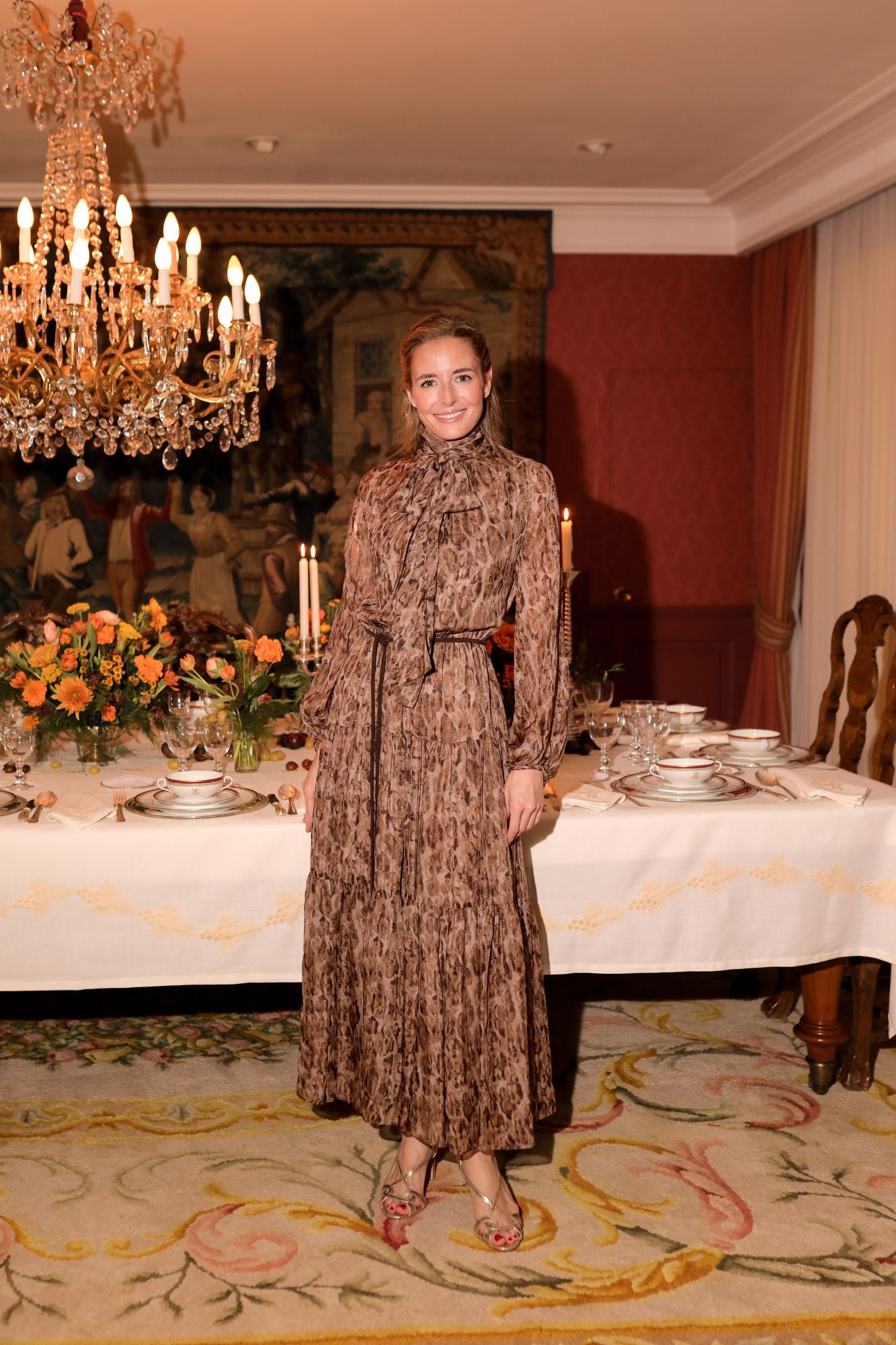 SANDALIA GADEA GRABADO ORO 9CM