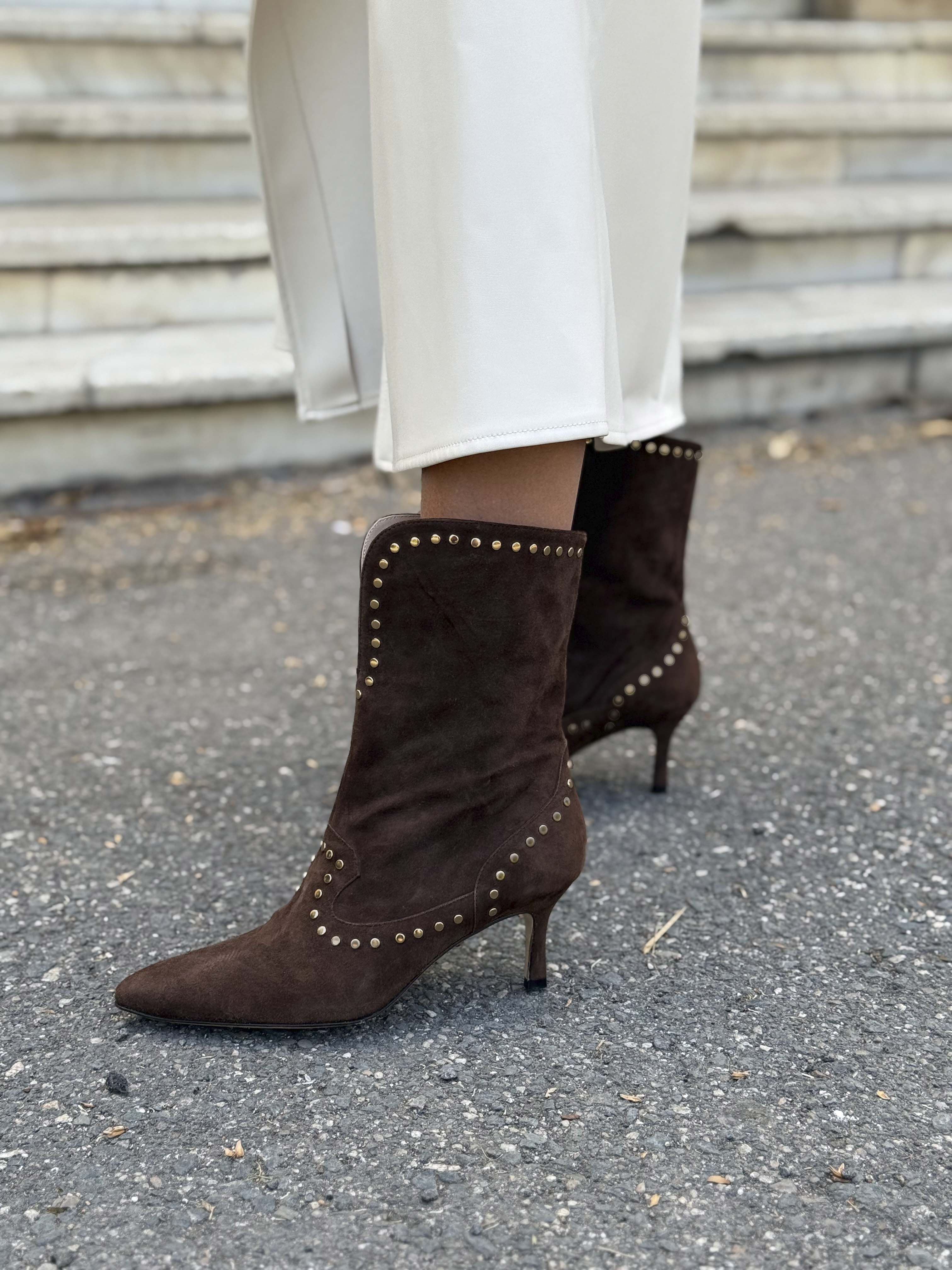 BROWN EARTH SUEDE BOOT 5CM