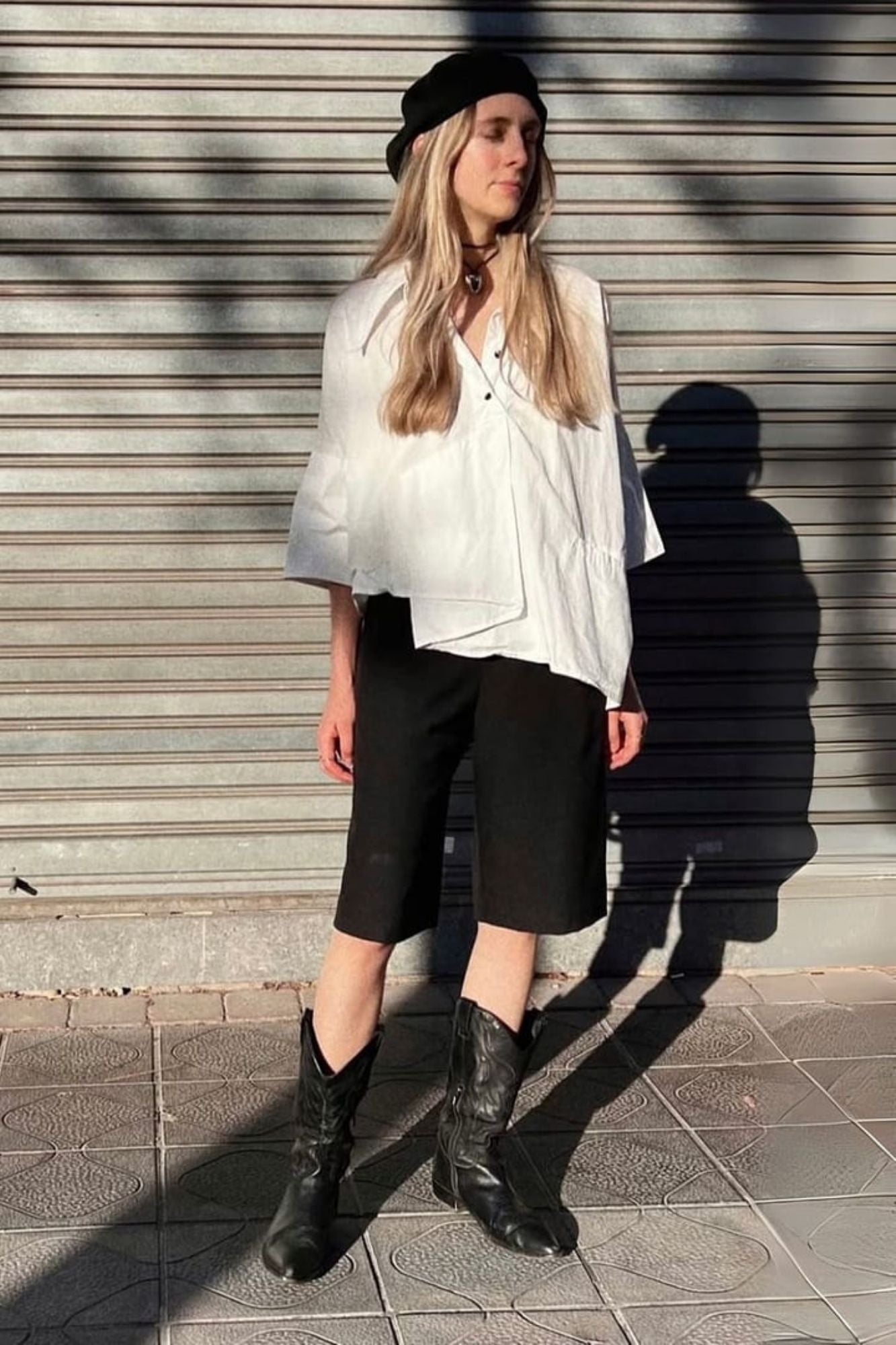 MESTIZO BOOTS NEGRAS HILO NEGRO 3.5CM