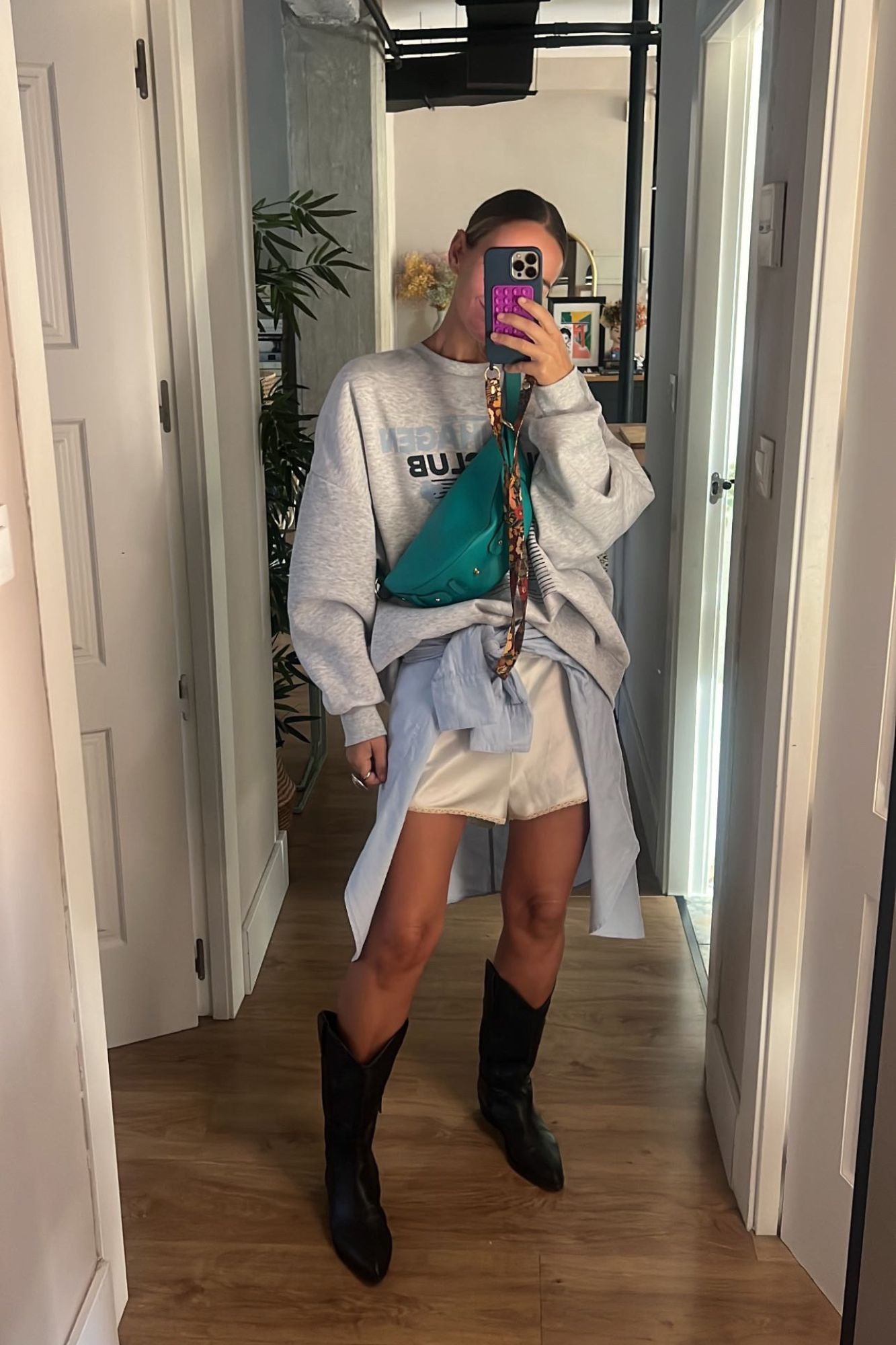 MESTIZO BOOTS NEGRAS HILO NEGRO 3.5CM