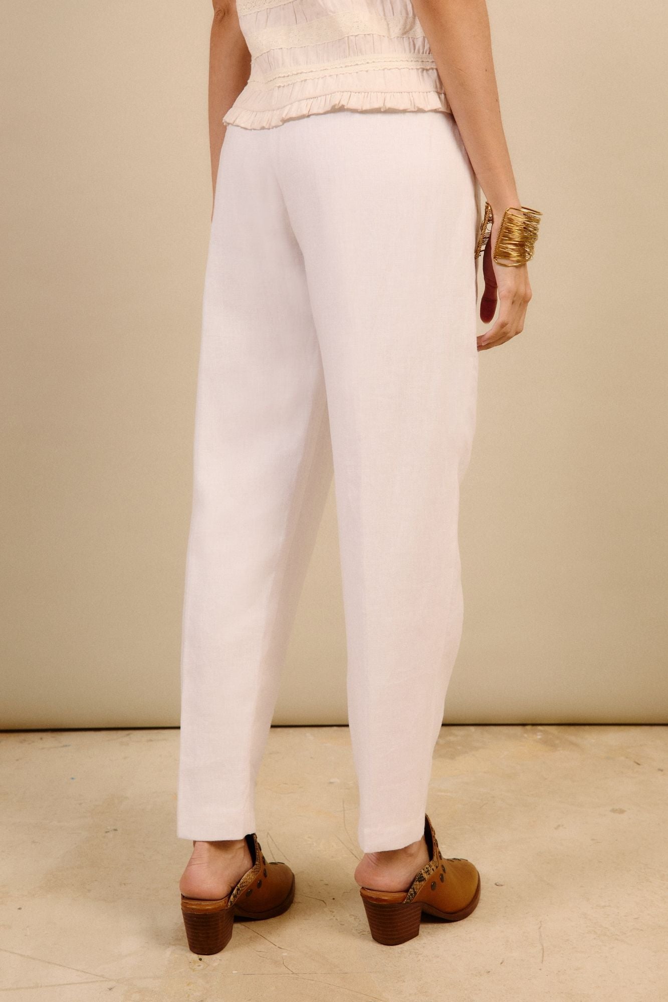 White linen pants 