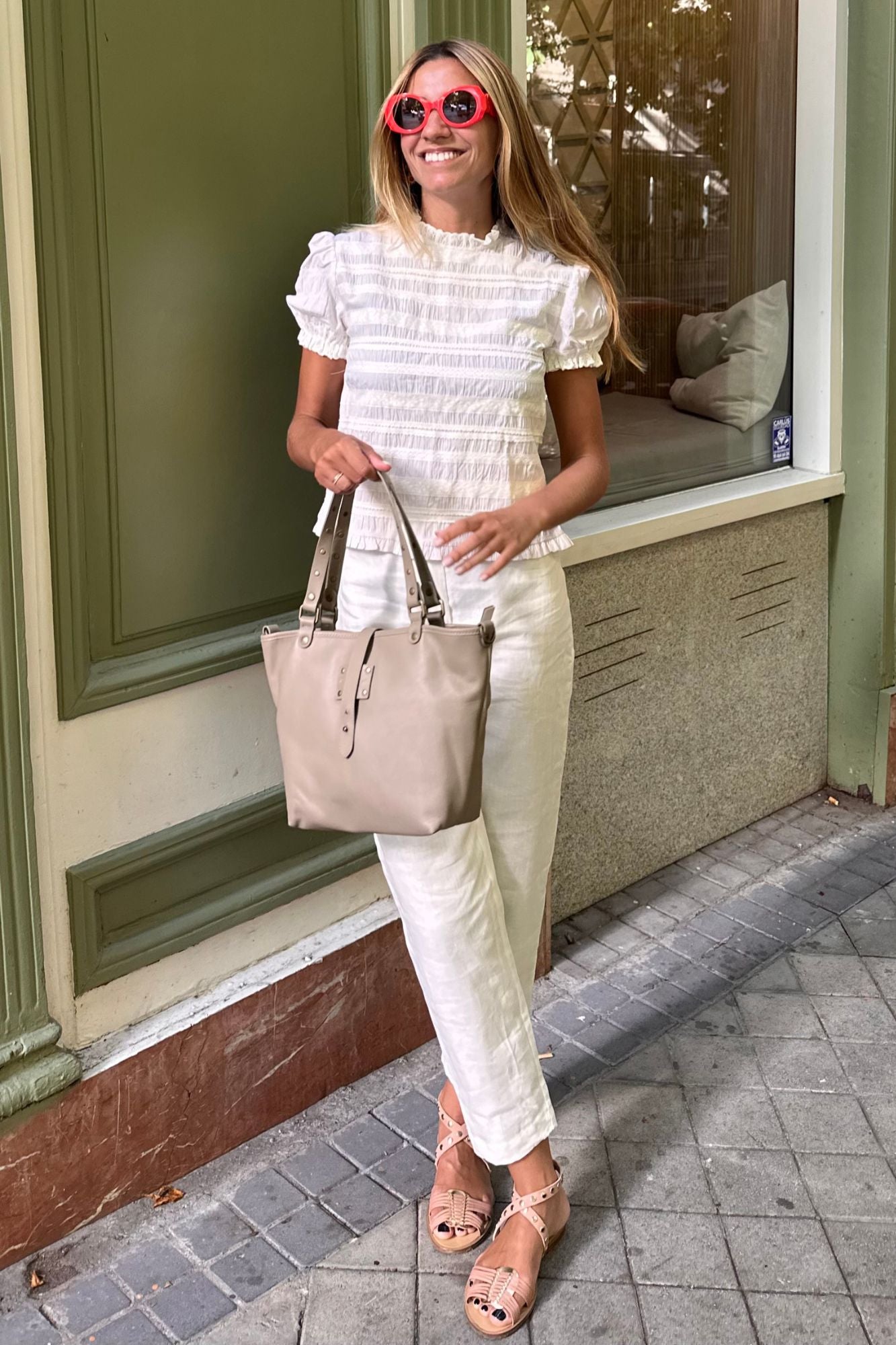 WHITE LINEN TROUSERS