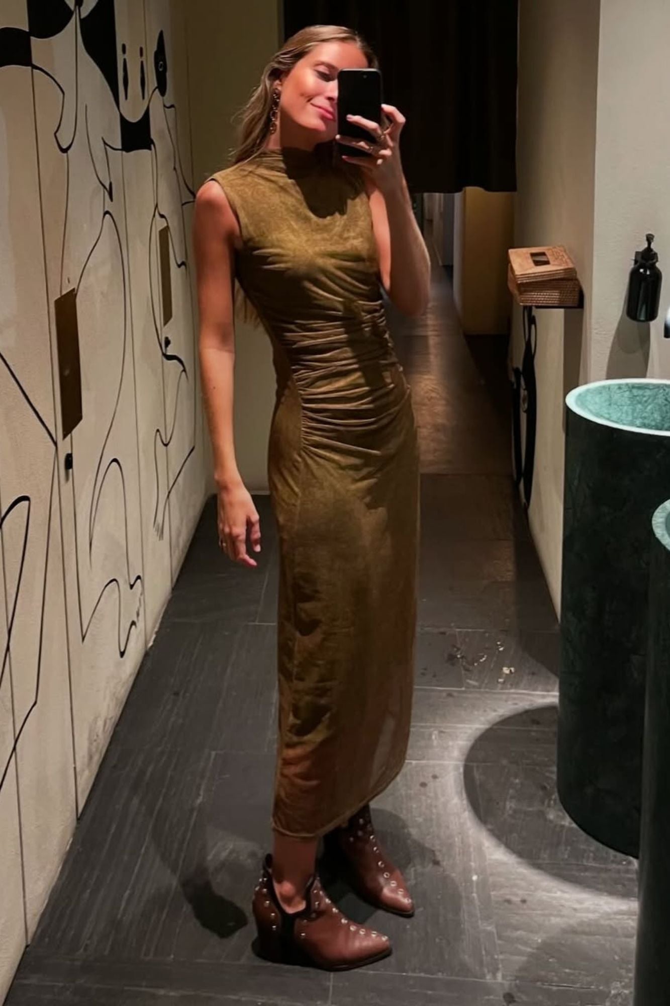 PUNKY BOOTS AVELLANA TACHAS ORO TACON 7CM