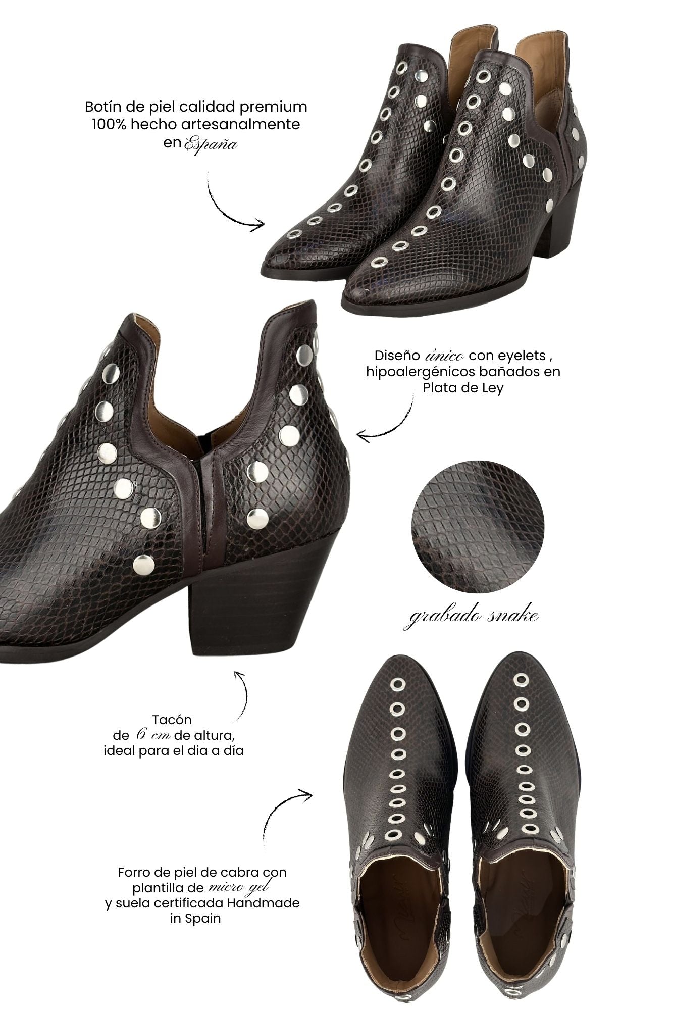 Bottes Punky Édition Spéciale Serpent 6 cm