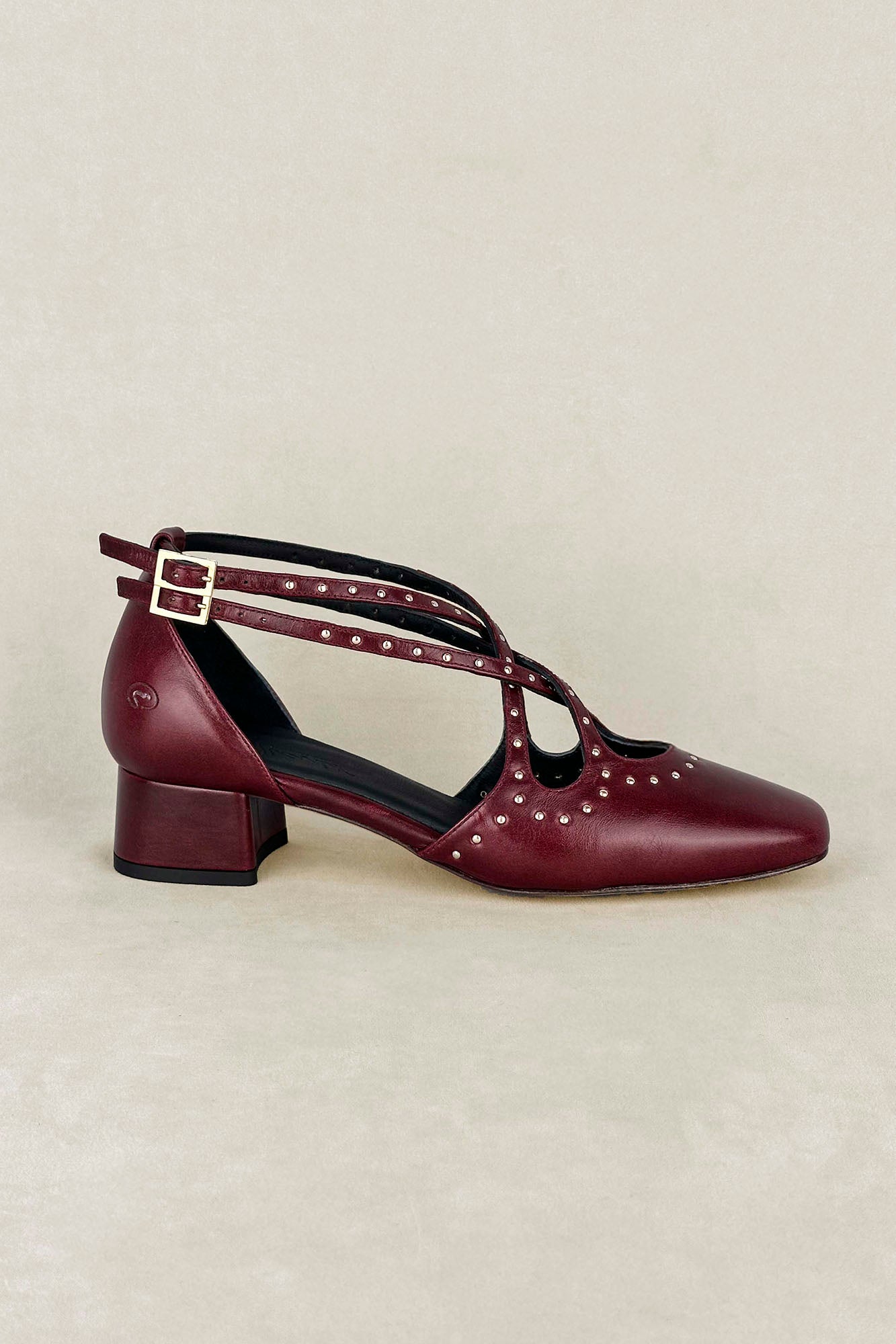 OLIVIA BURGUNDY PUMPS 3.5CM