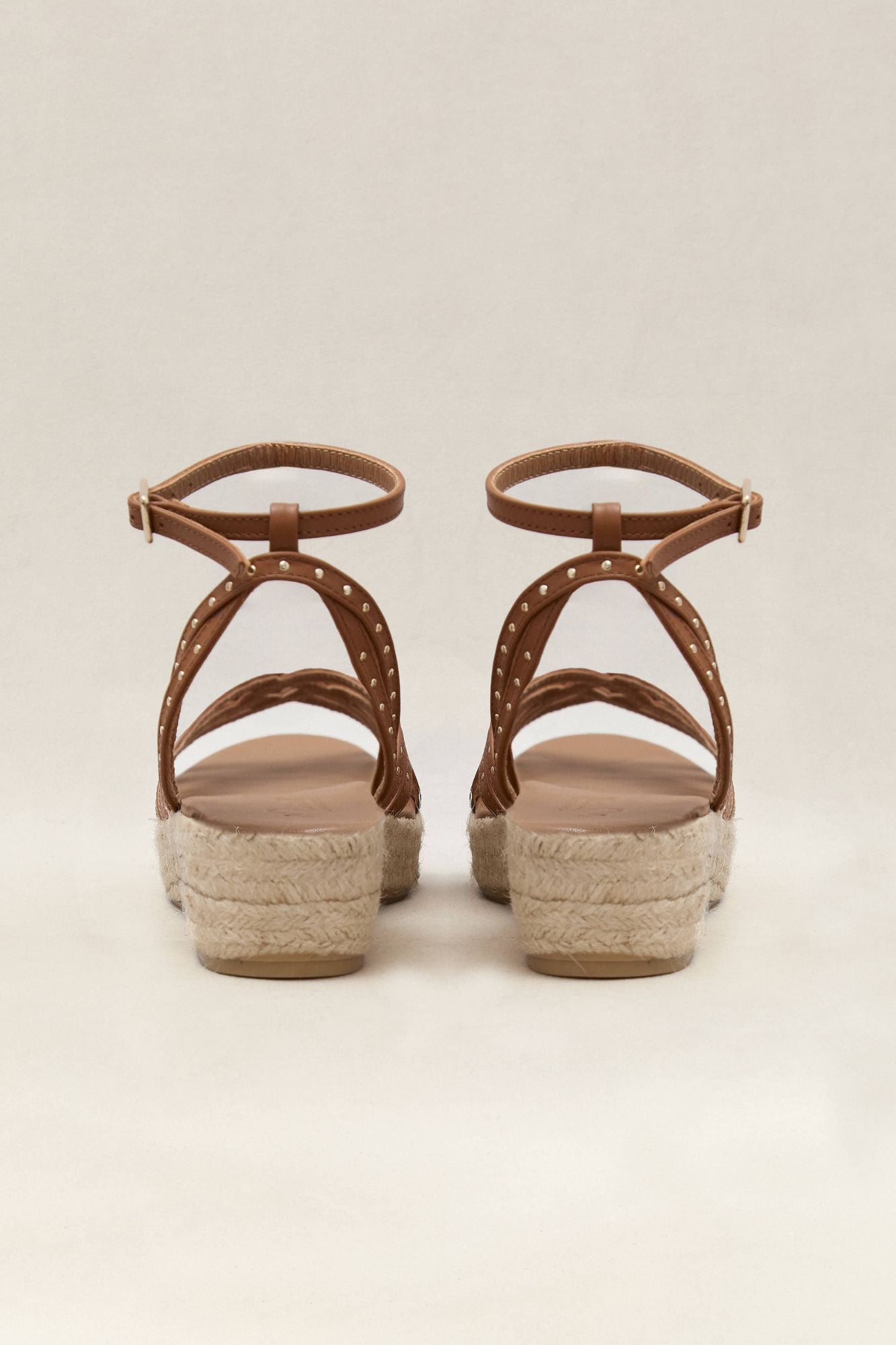 SANDALIA ESPARTO PALMA CUERO