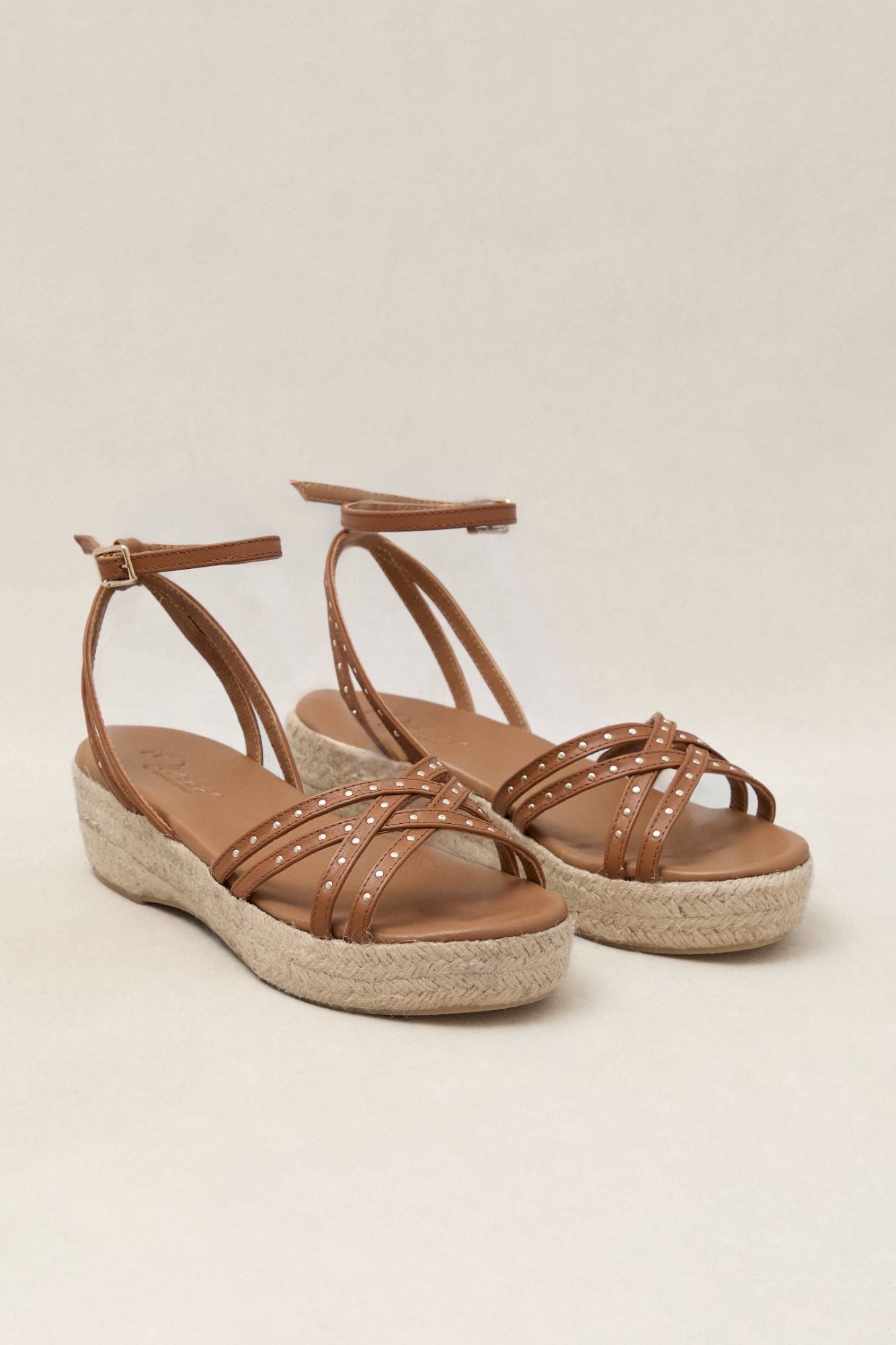 SANDALIA ESPARTO PALMA CUERO