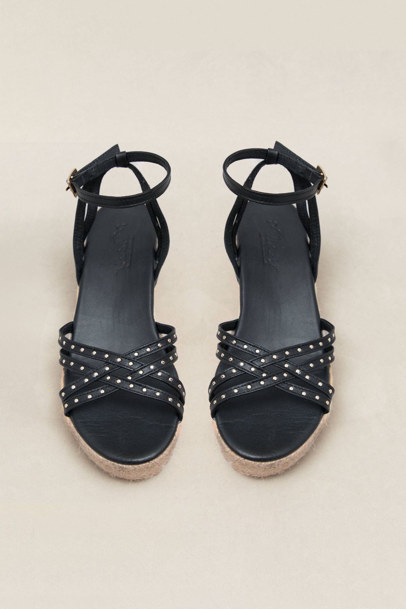 SANDALIA ESPARTO PALMA NEGRO