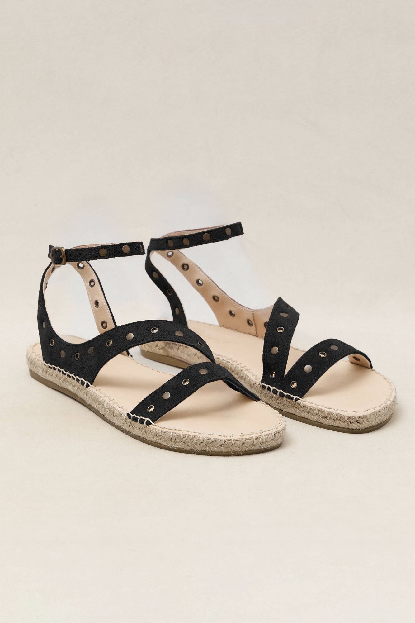 SANDALIA ESPARTO ZAMARA NEGRO 2CM