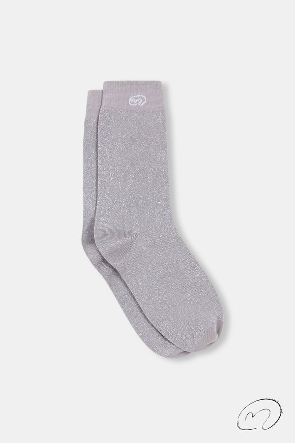 CALCETINES GLITTER GRIS
