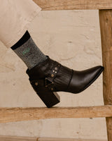 CALCETINES GLITTER NEGRO