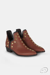 PUNKY BOOTS AVELLANA TACHAS ORO 4CM